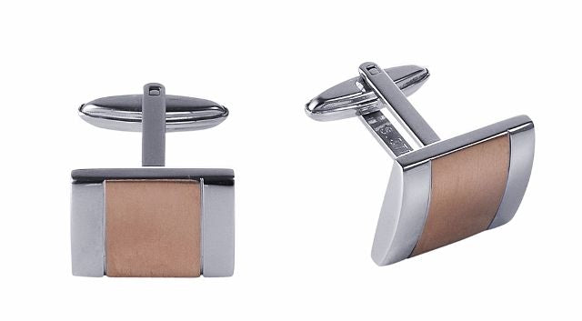 Stainless Steel Rose Gold Cufflinks
