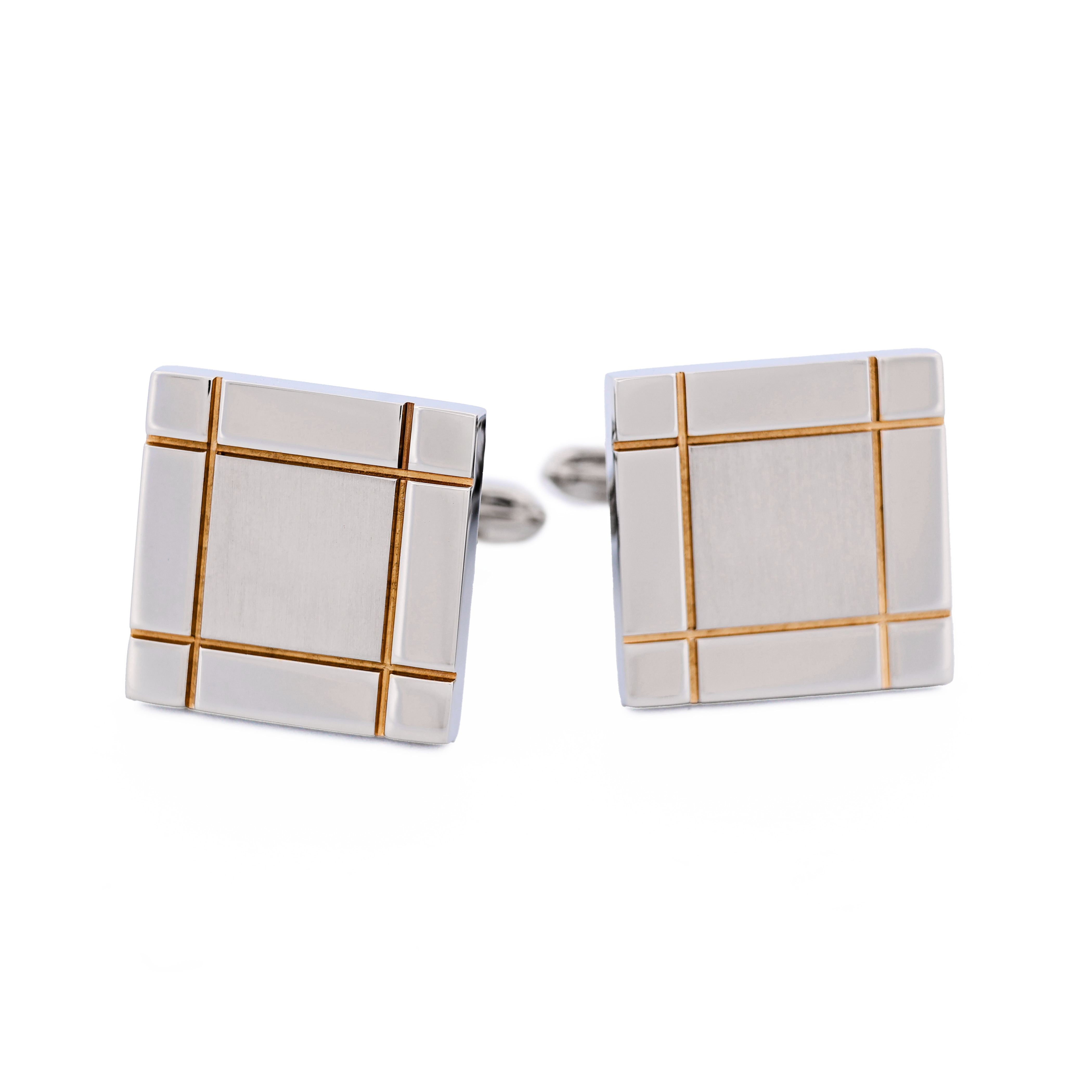 Stainless Steel Gold Plated Cufflinks Cufflinks