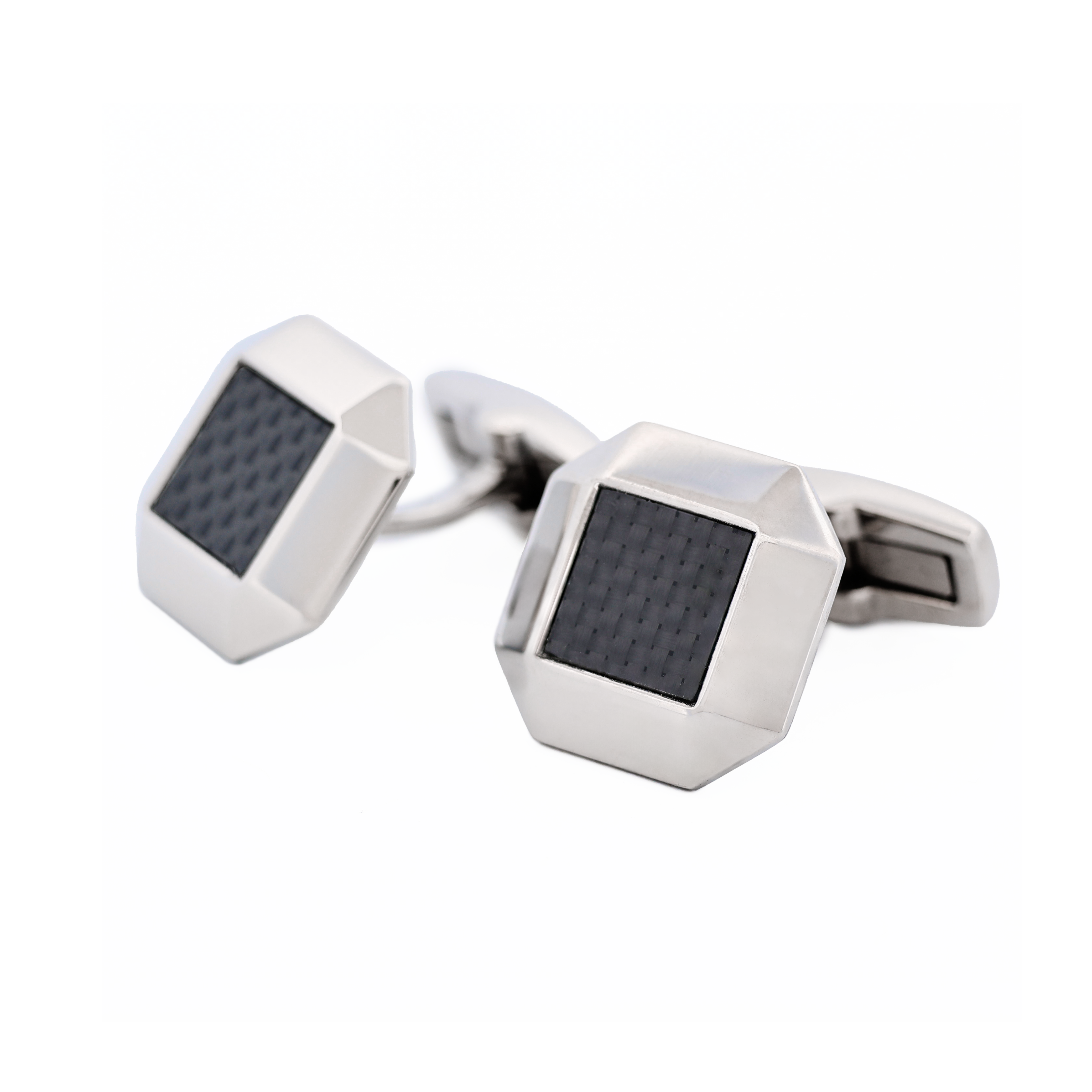Stainless Steel Carbon Cufflinks