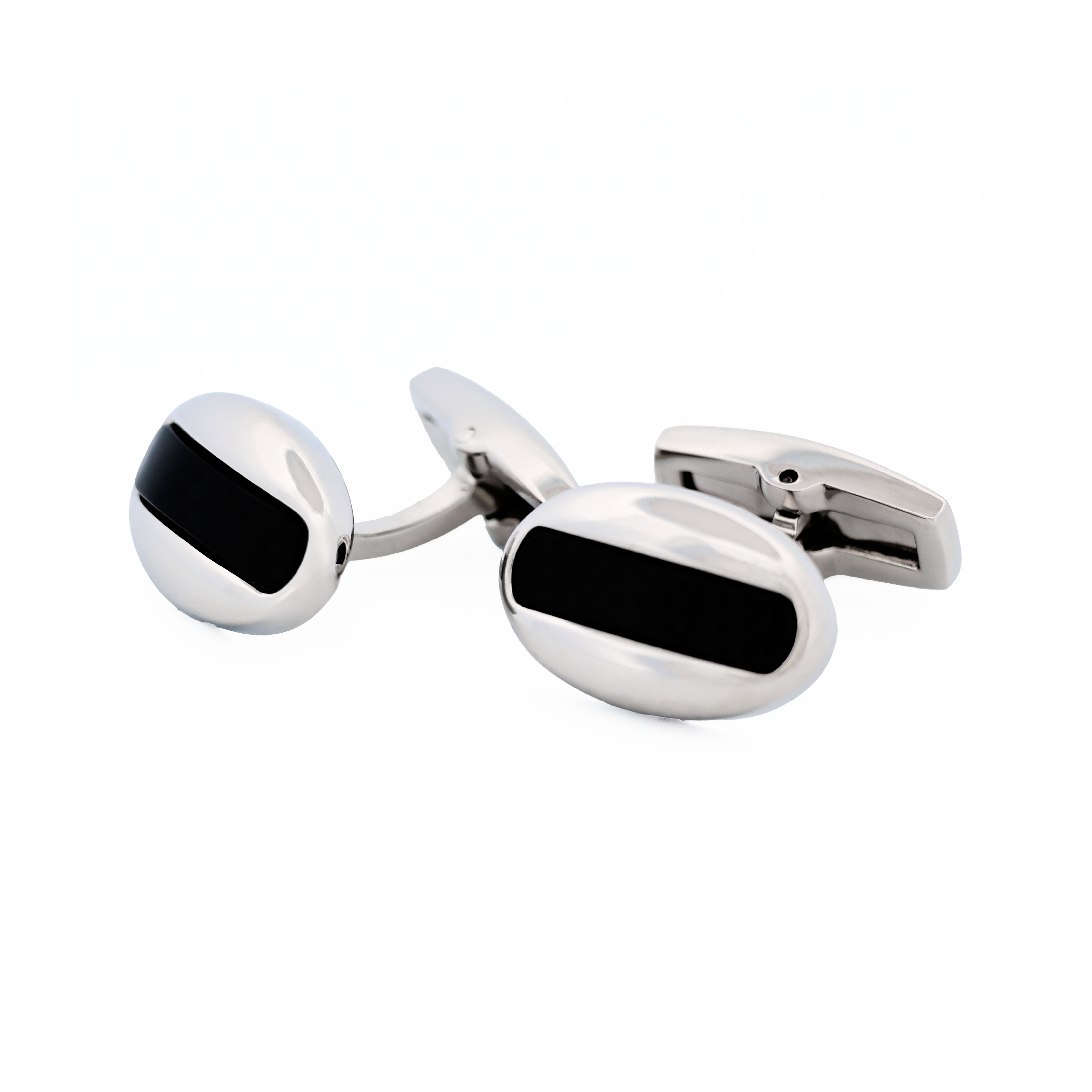 Stainless Steel Onyx Cufflinks