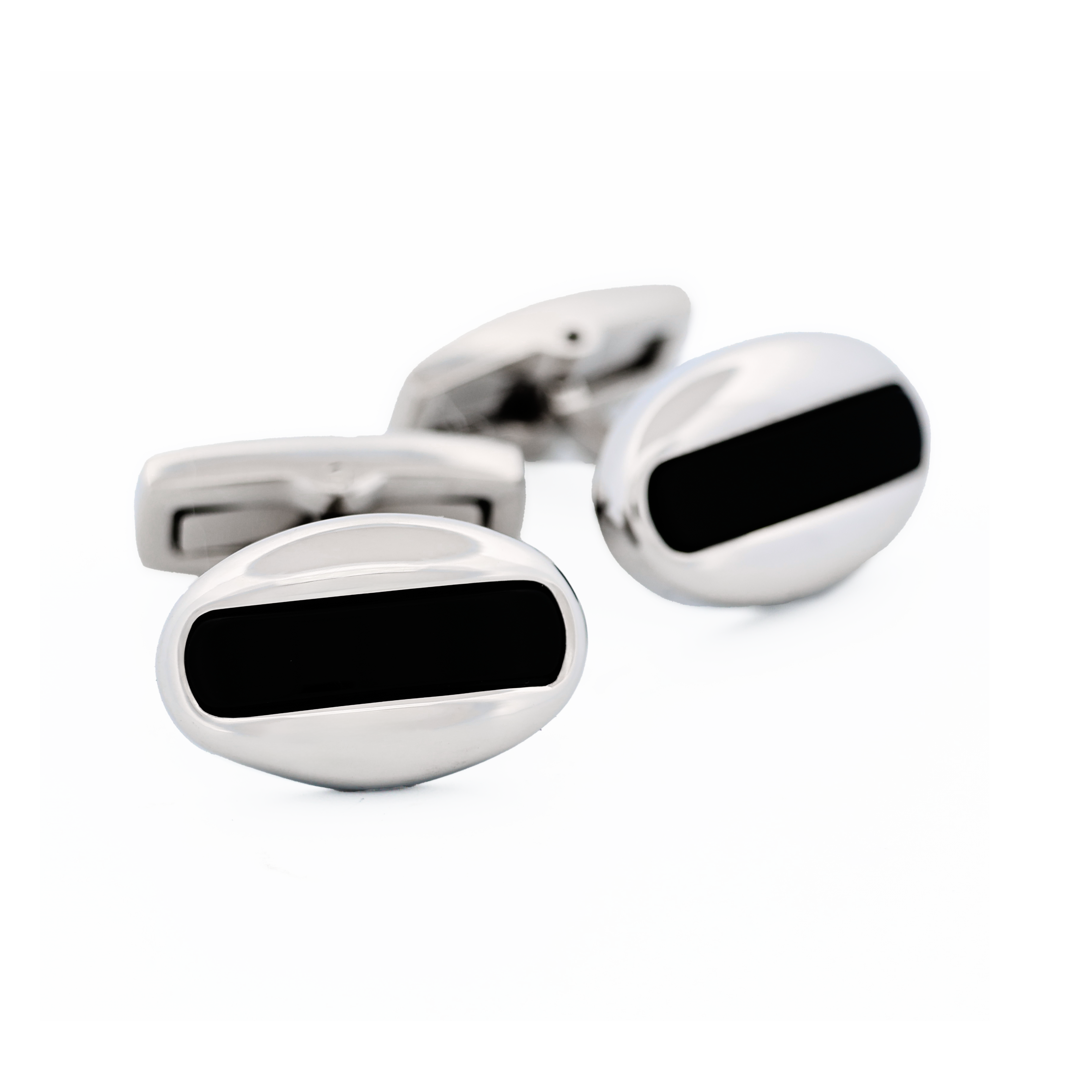 Stainless Steel Onyx Cufflinks