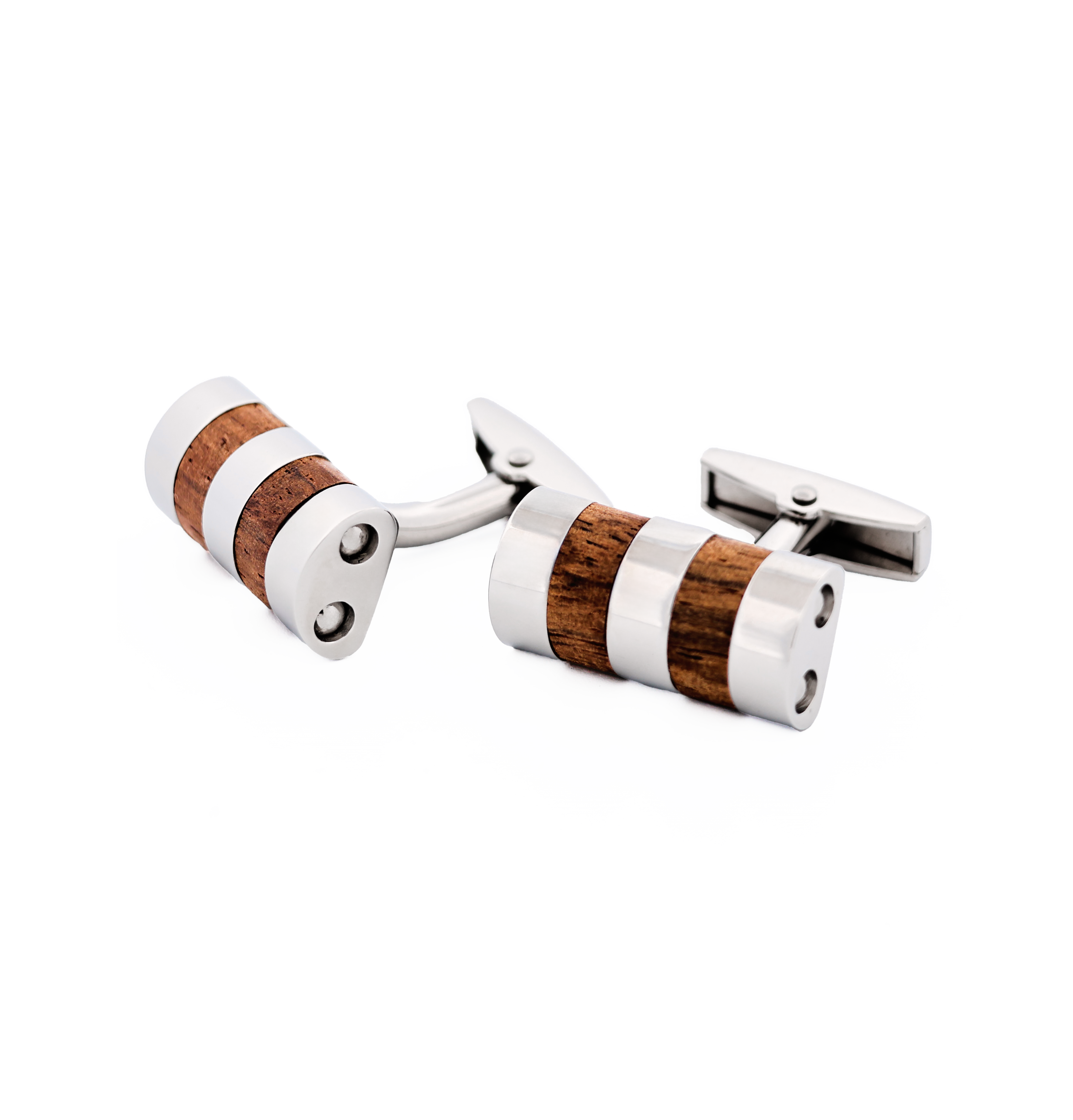 Stainless Steel Wood Cufflinks