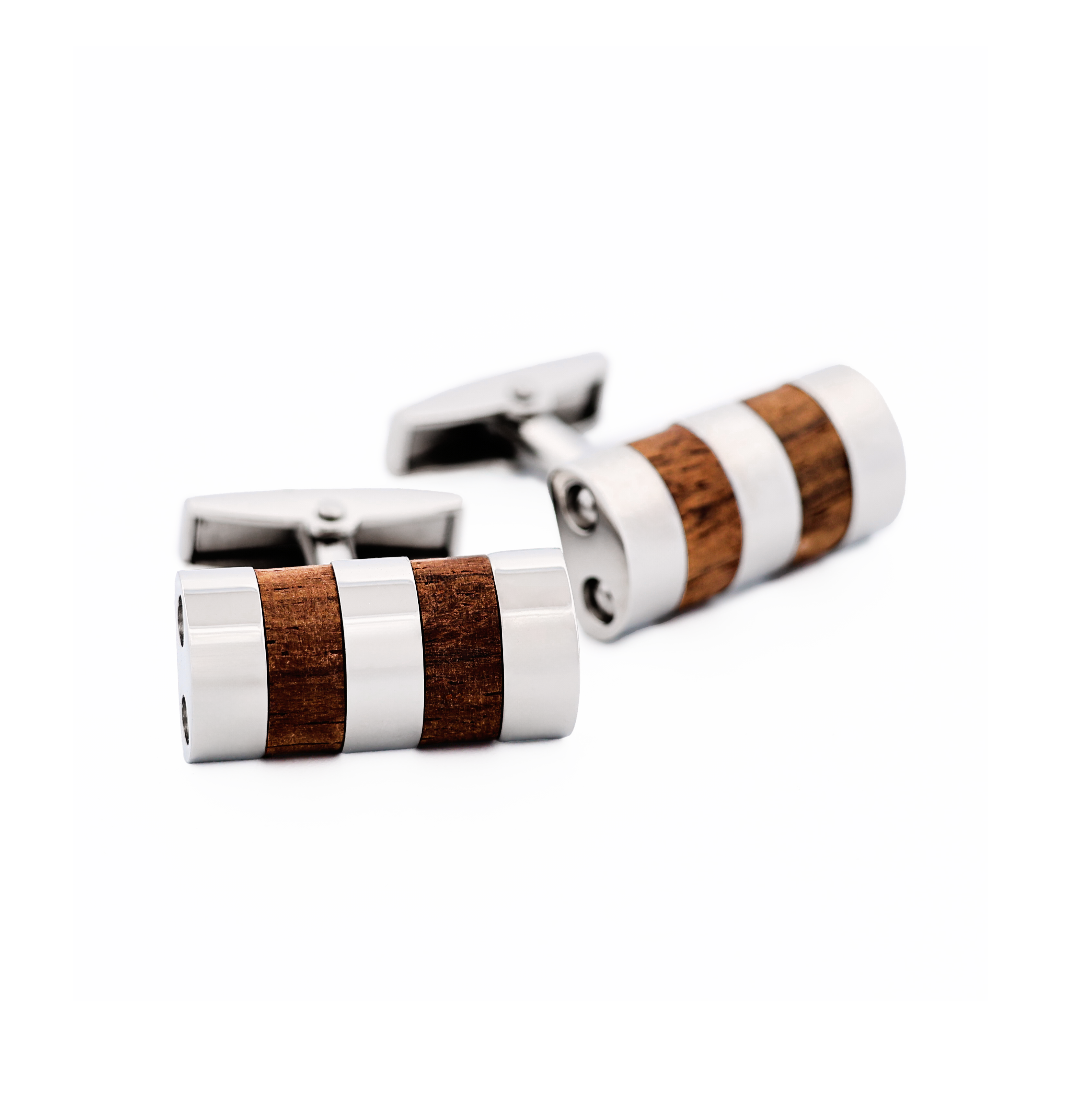 Stainless Steel Wood Cufflinks