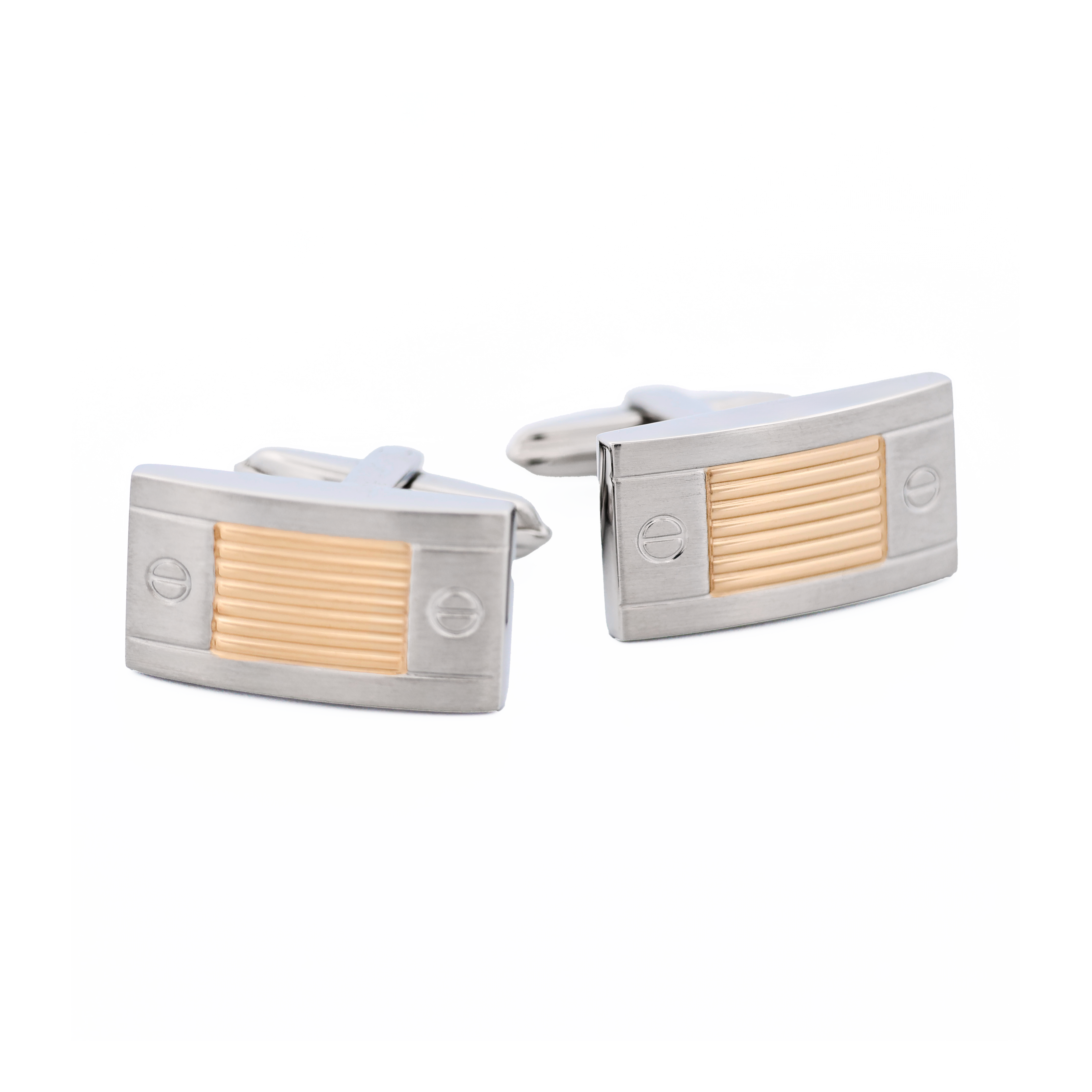 Stainless Steel Ion Plated Gold Cufflinks