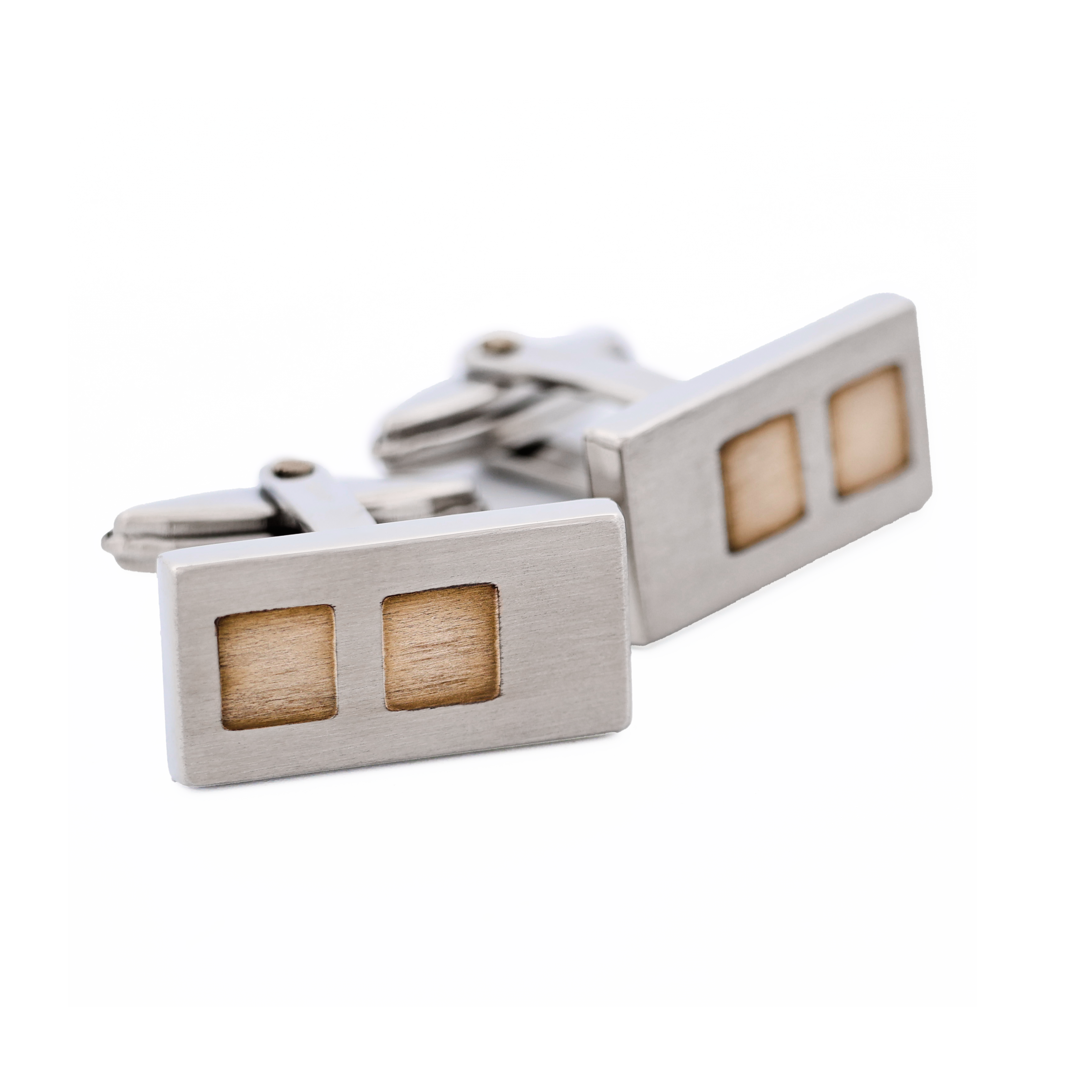 Stainless Steel & Sterling Silver Cufflinks