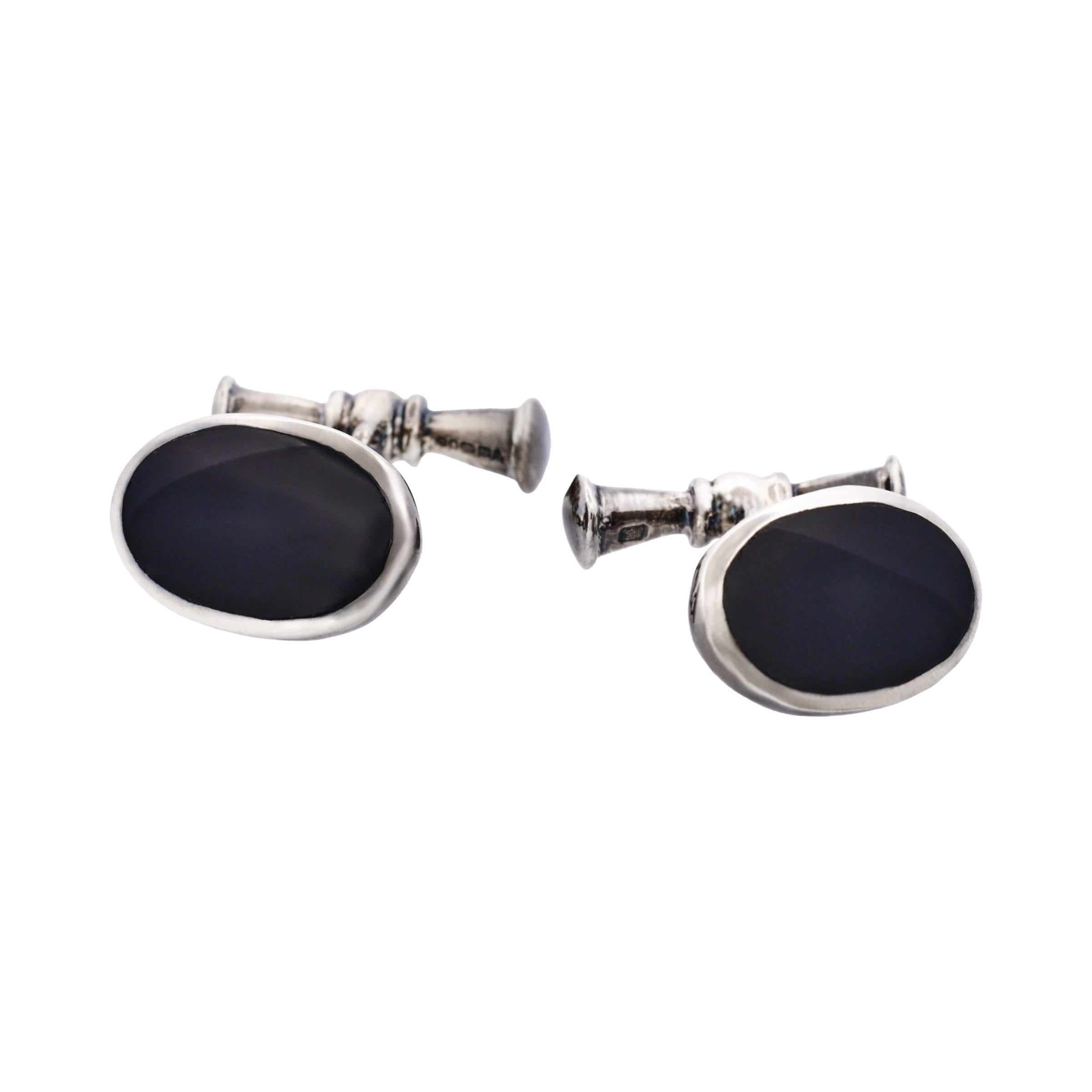 Sterling Silver Onyx Cufflinks