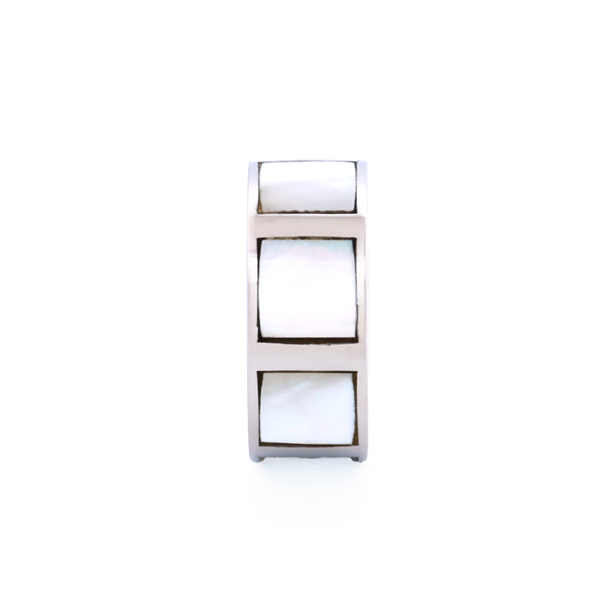 Steel Mother Of Pearl Bead