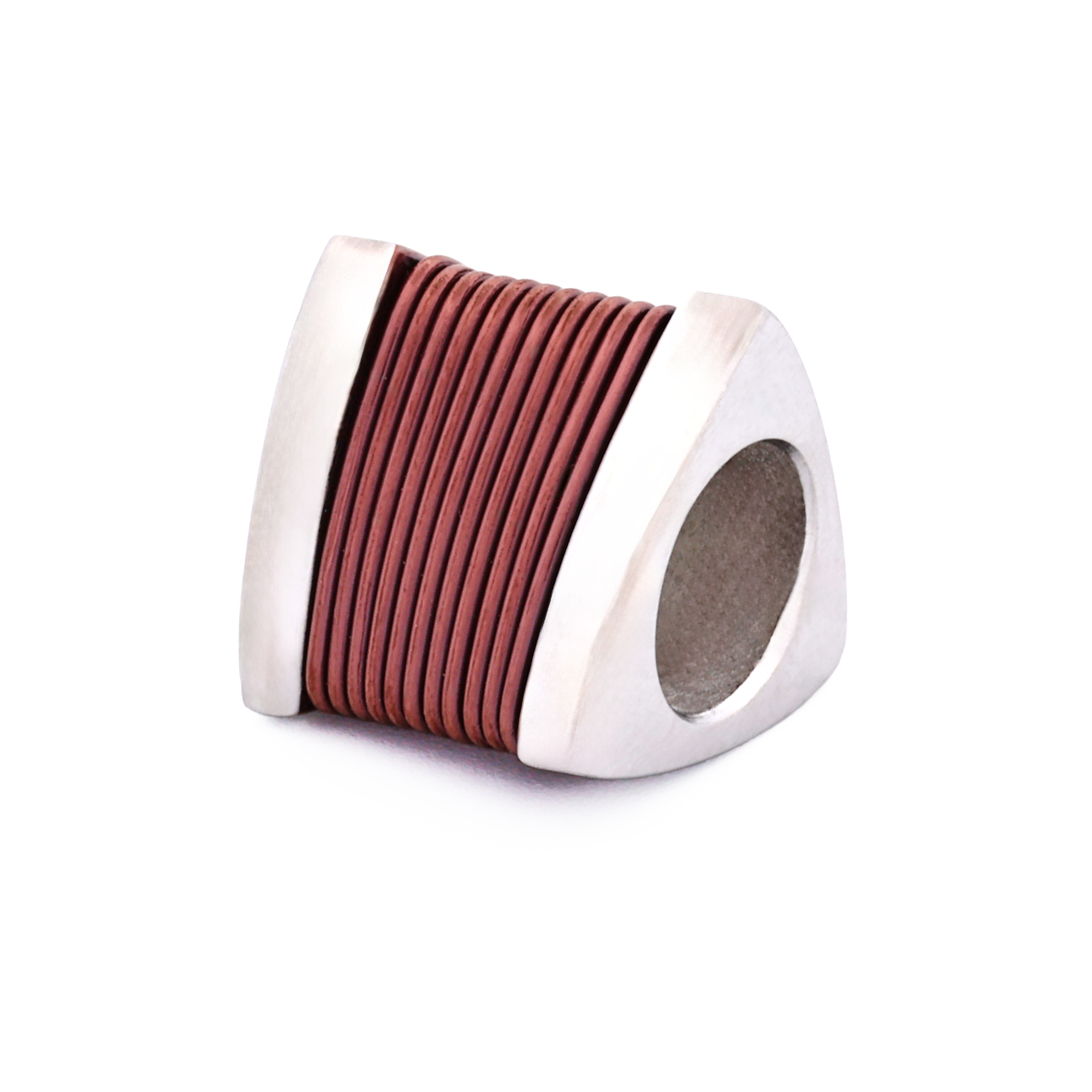 Steel Ion Plated Brown Bead