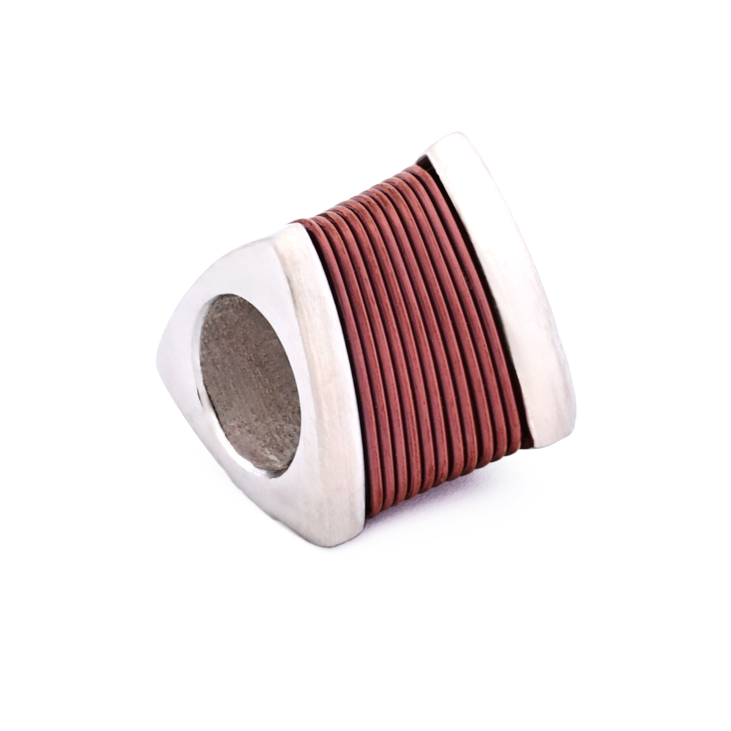 Steel Ion Plated Brown Bead