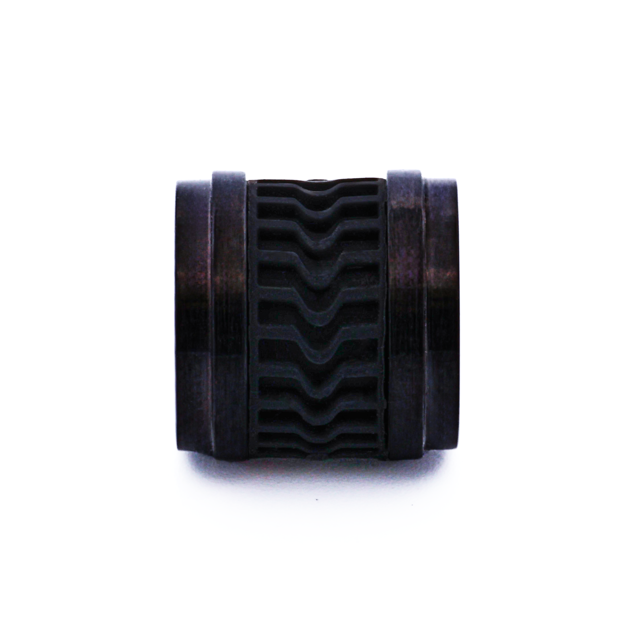 Ion Plated Black Black Rubber Bead