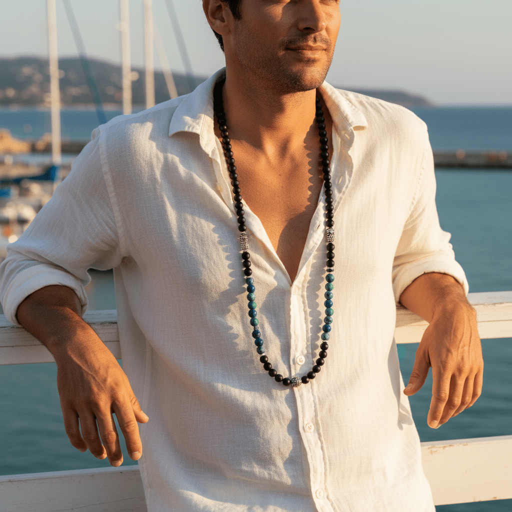 Beaded Stretch Neck Chain