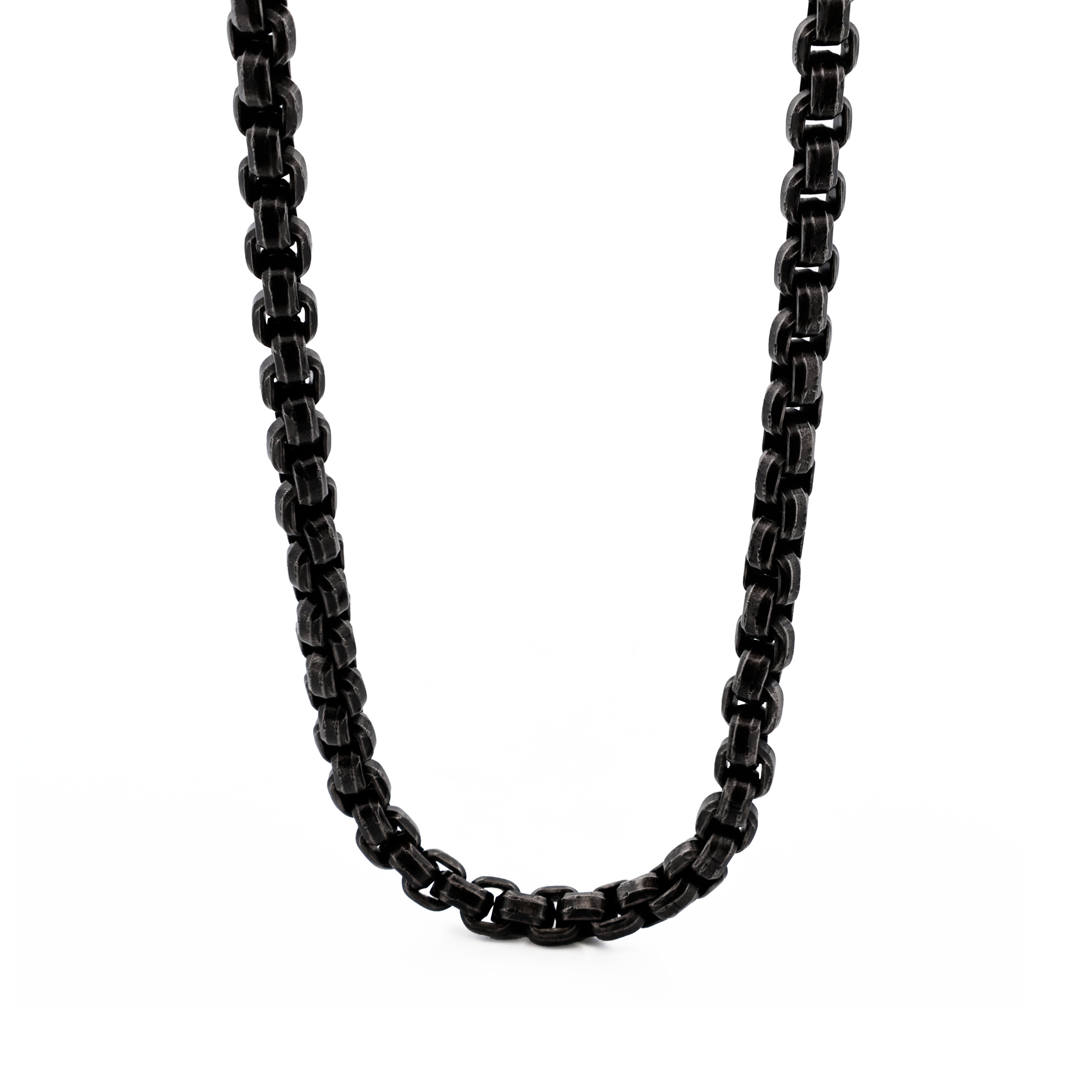 Ion plated Gun Metal Stainless Steel Thick curb Link Neck Chain 50cm