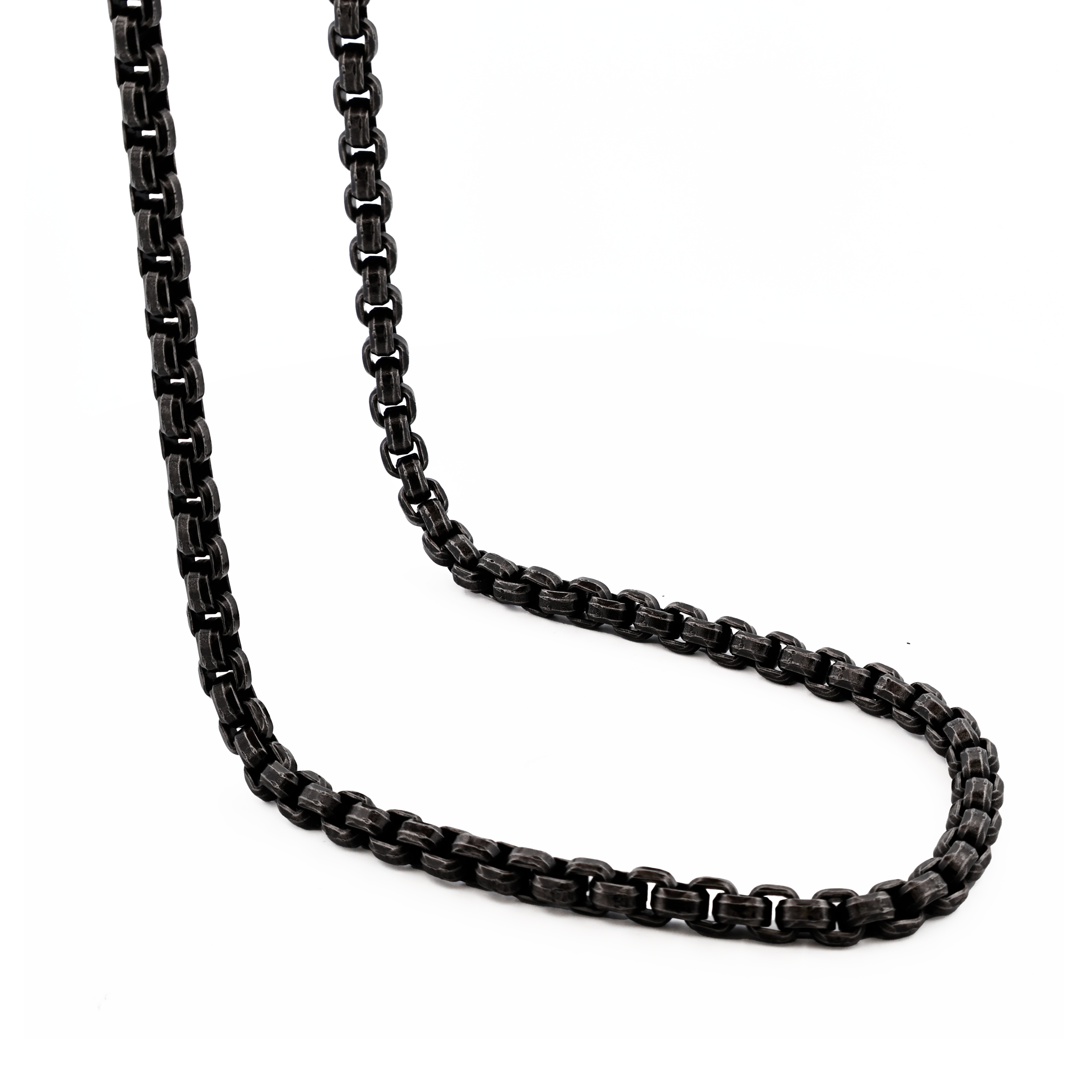 Ion plated Gun Metal Stainless Steel Thick curb Link Neck Chain 50cm
