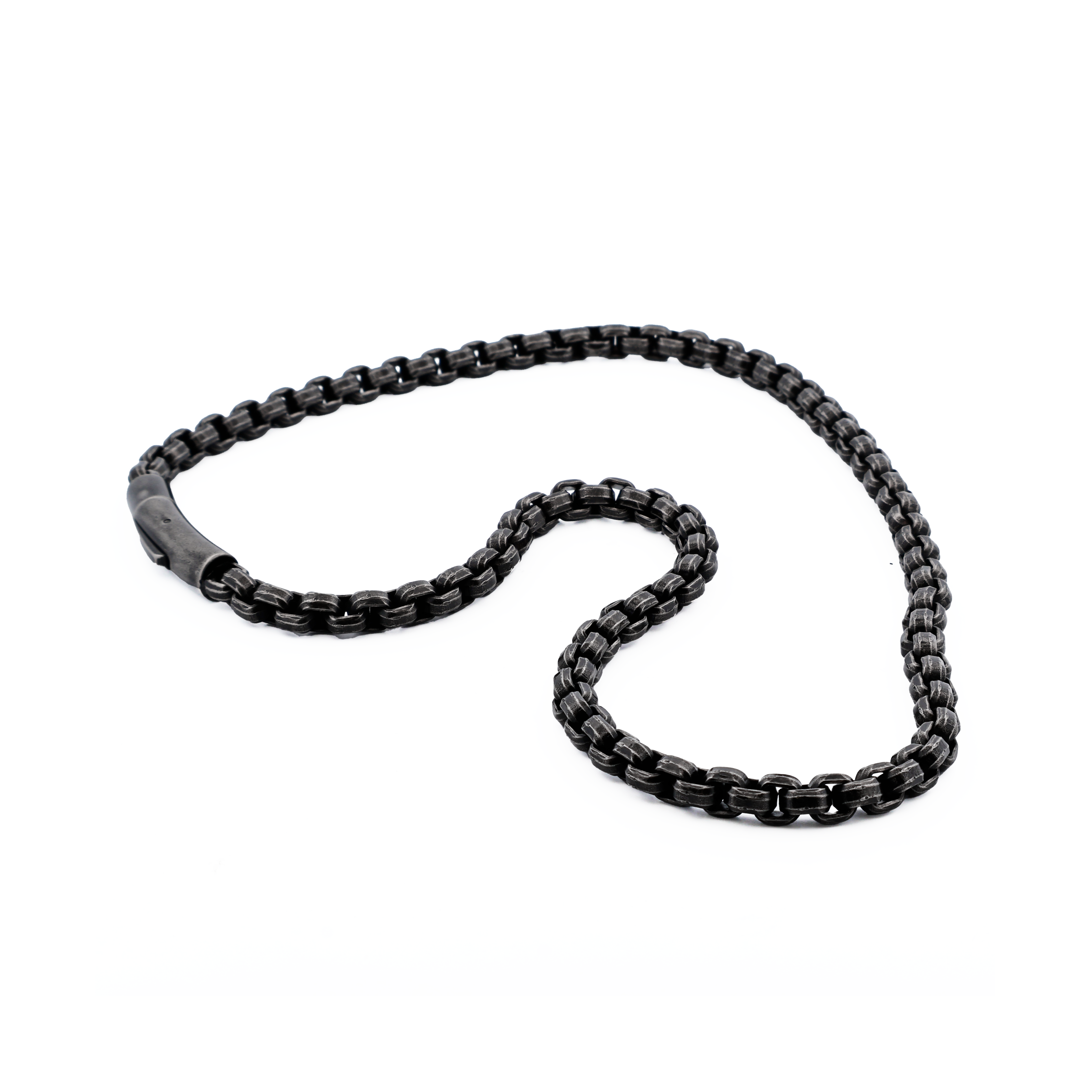 Ion plated Gun Metal Stainless Steel Thick curb Link Neck Chain 50cm