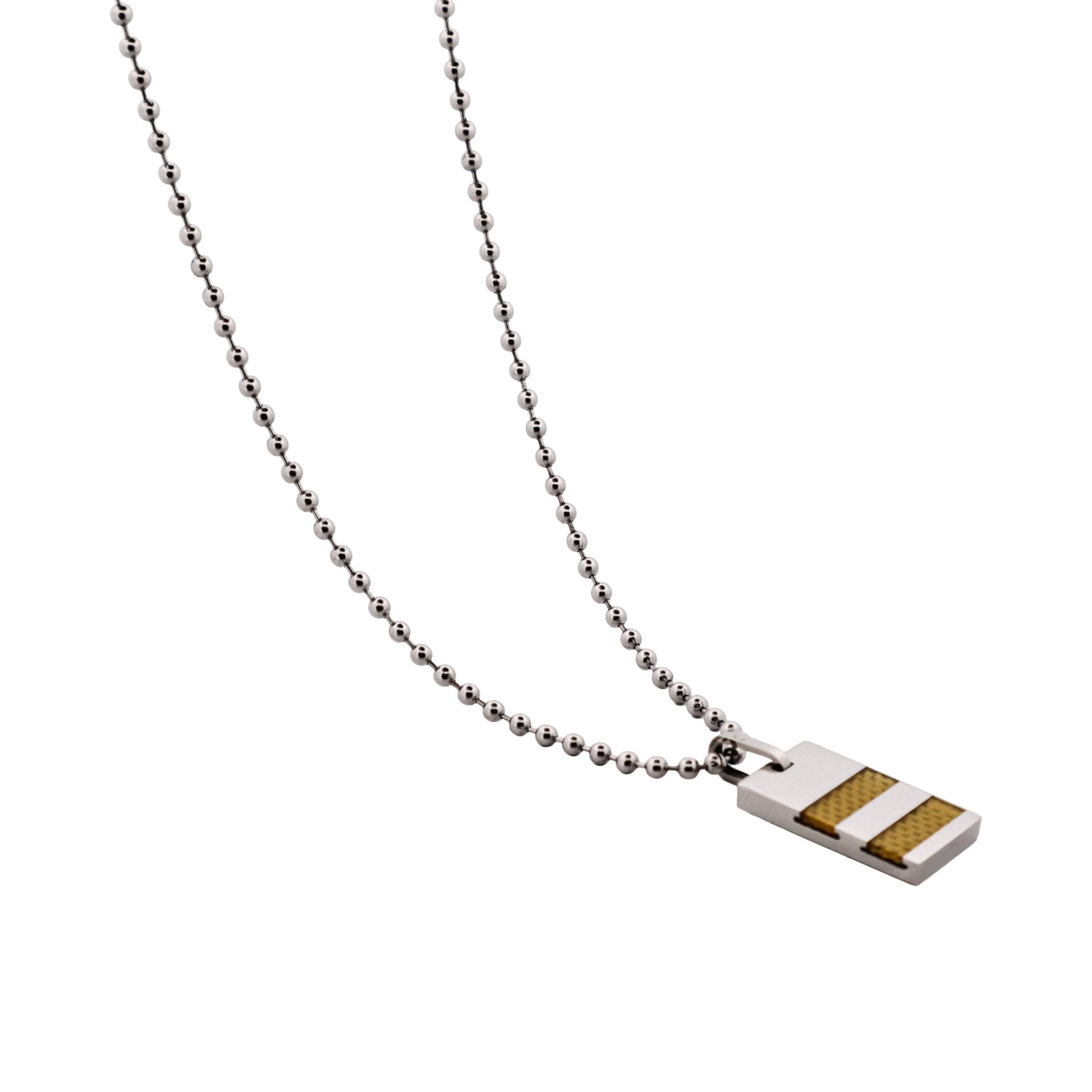 Stainless Steel Fibreglass Tag Pendant & 55cm Ball Chain