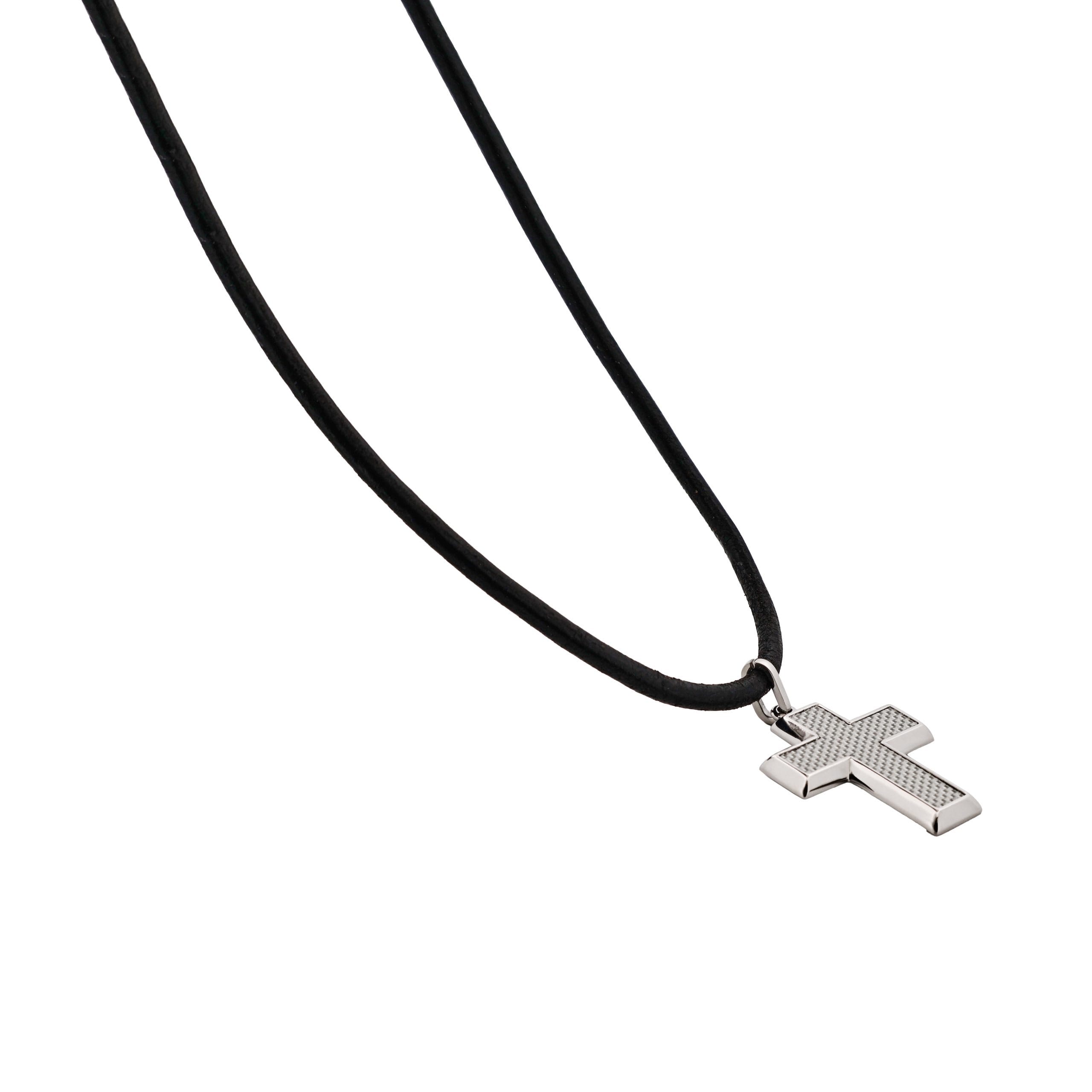 Stainless Steel Large Fibreglass Cross on Rubber Chain