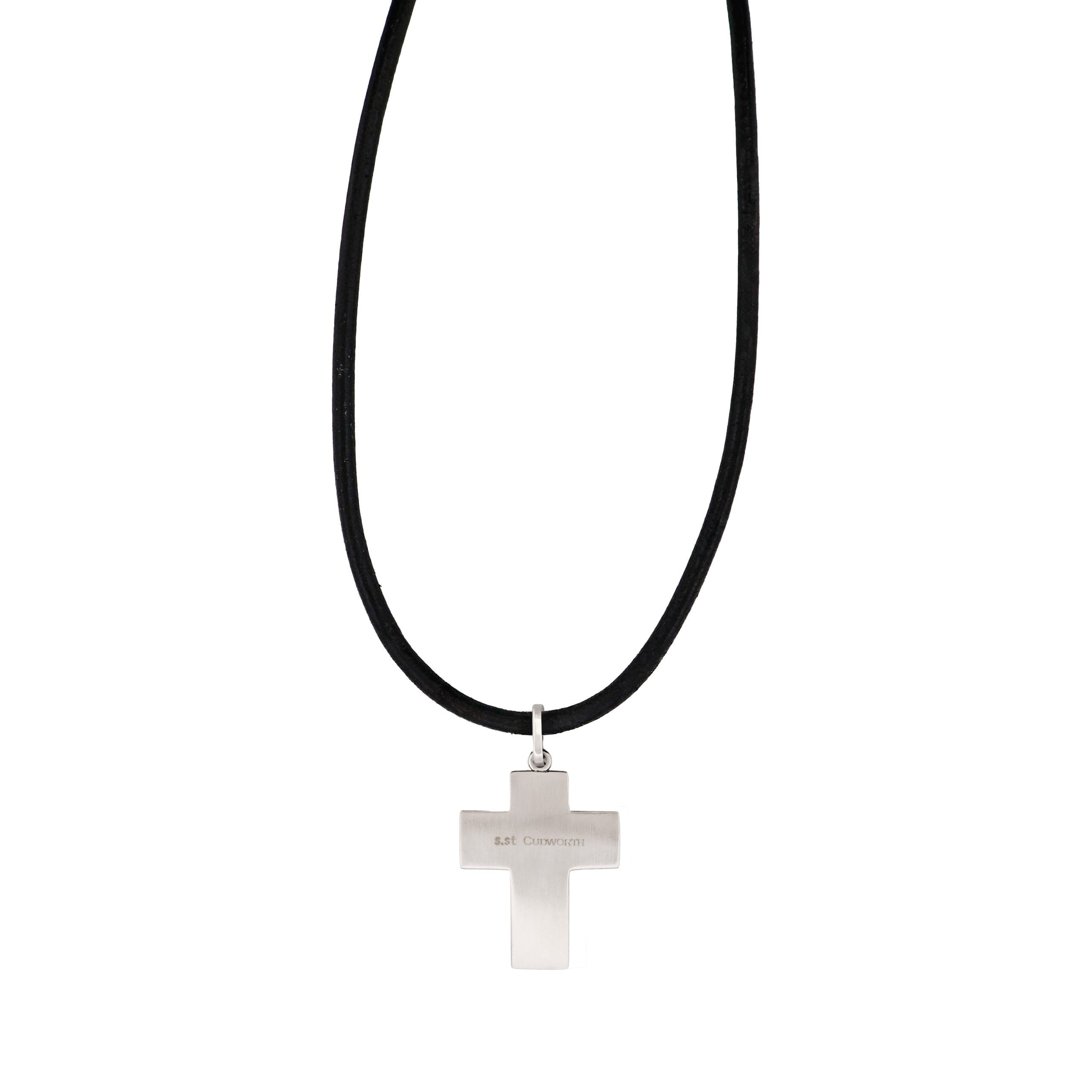Stainless Steel Large Fibreglass Cross on Rubber Chain