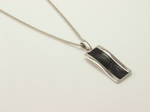 Alloy Black Leather Pendant