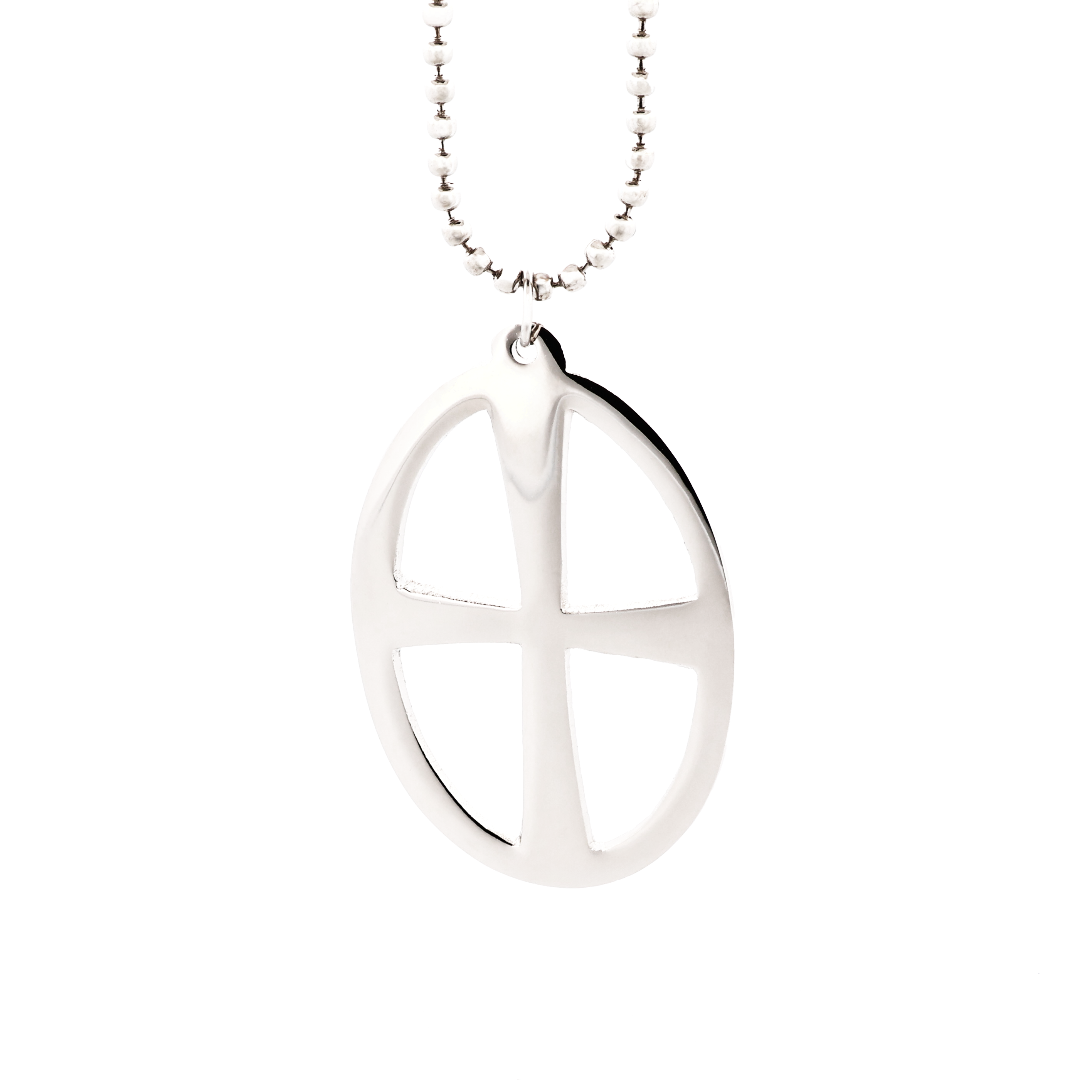 Oval Cross Chain Pendant