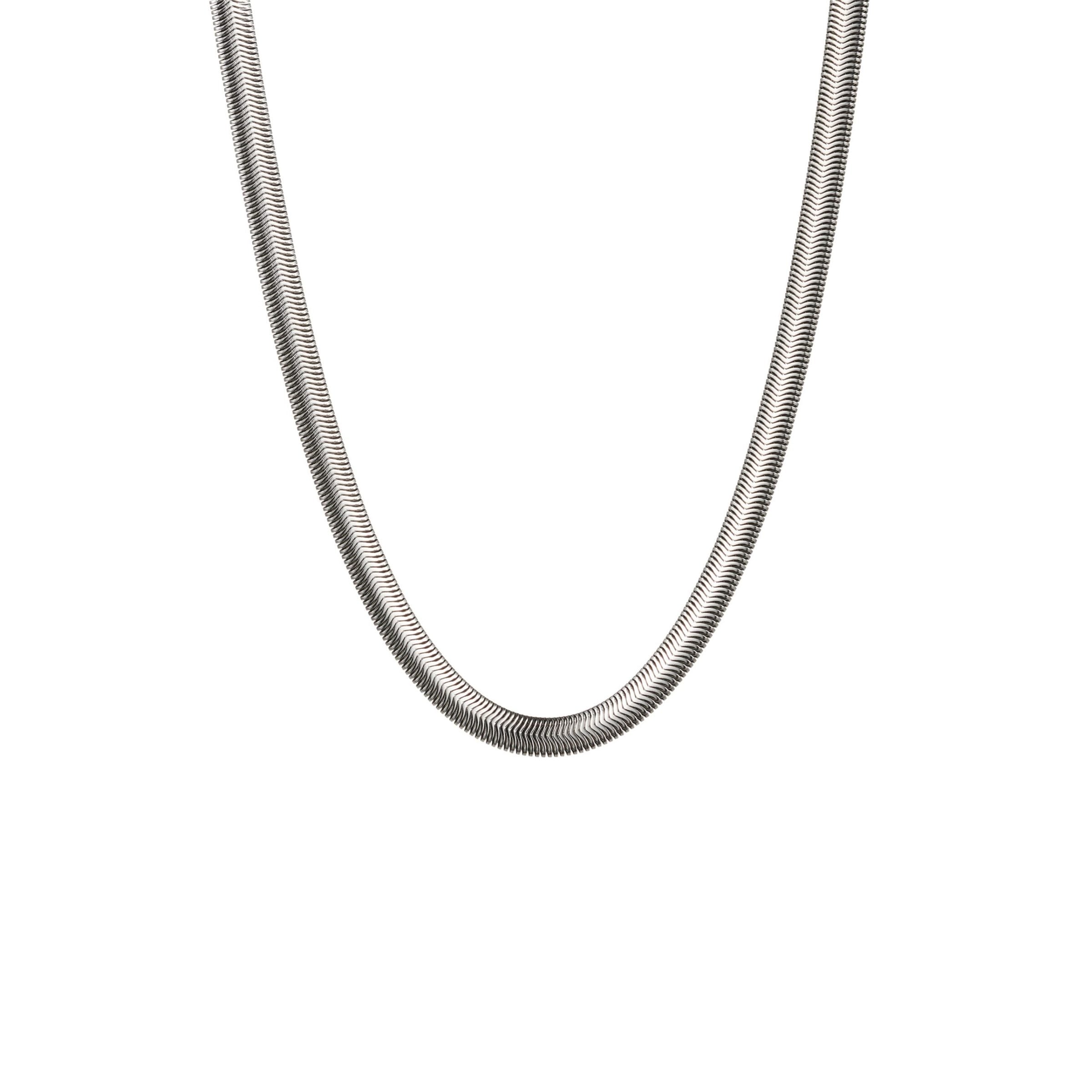 Stainless Steel Flat Snake Chain 4mm (45cm)