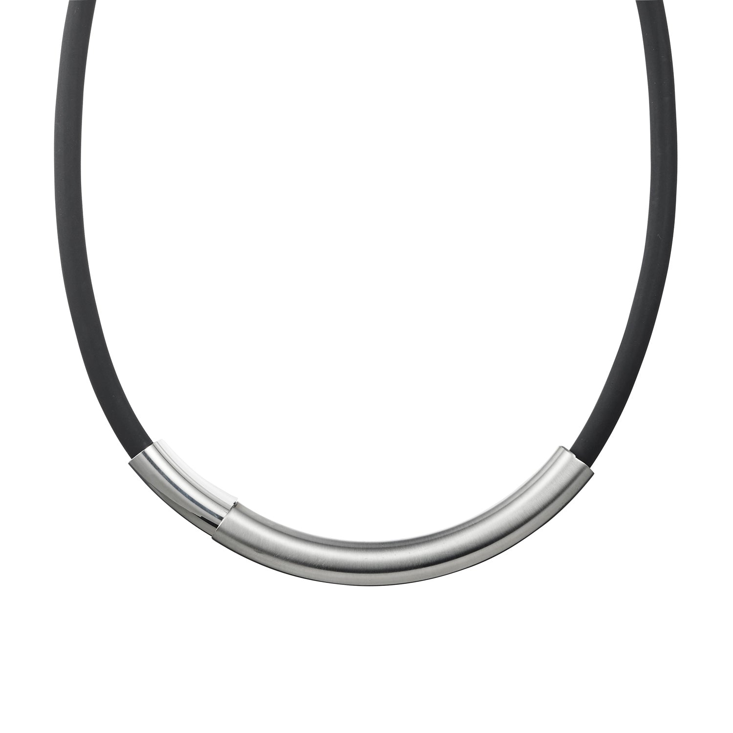 Brushed Stainless Steel with Rubber Neckpiece