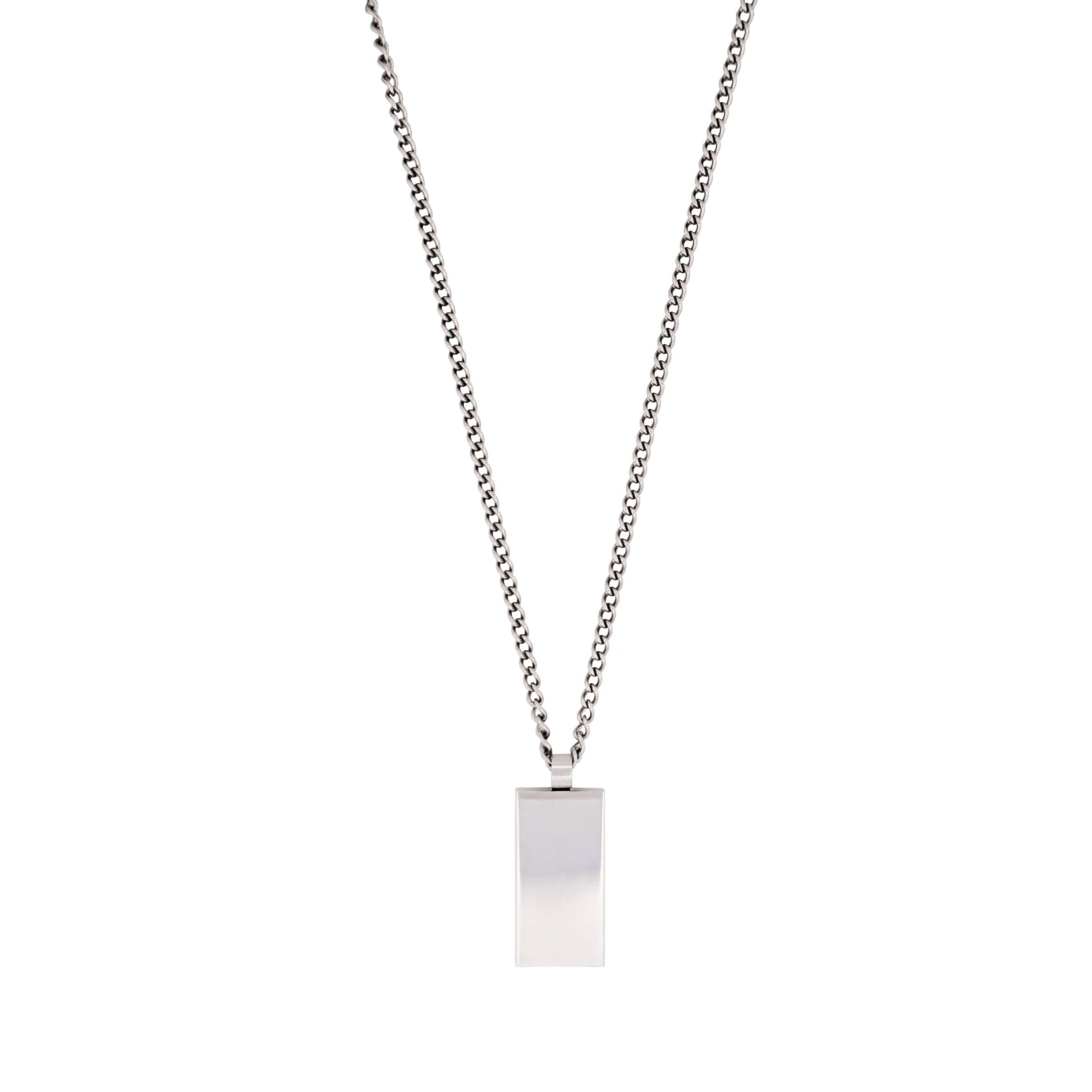 Stainless Steel Black Enamel Pendant