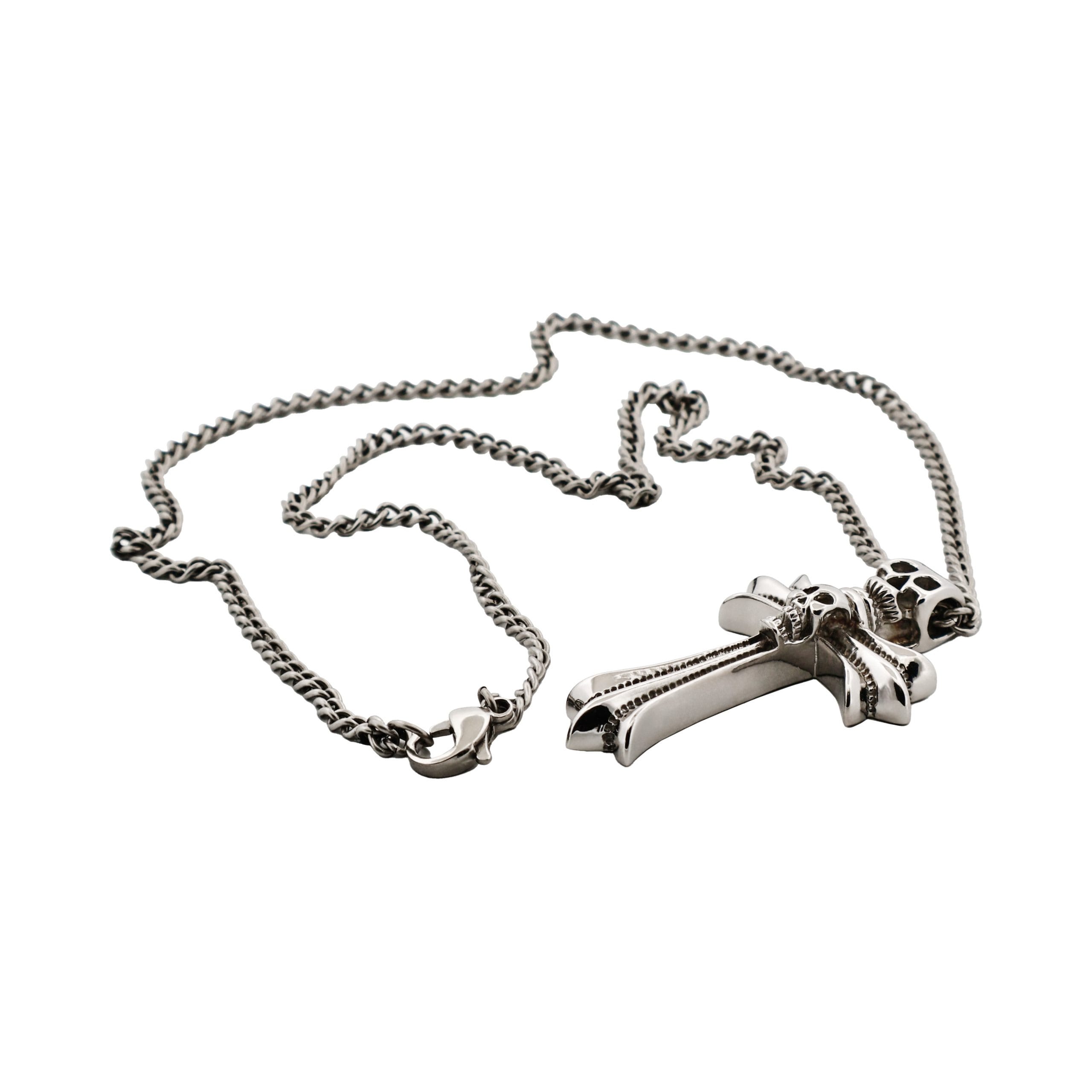 Alloy & Skull Cross Pendant & Chain