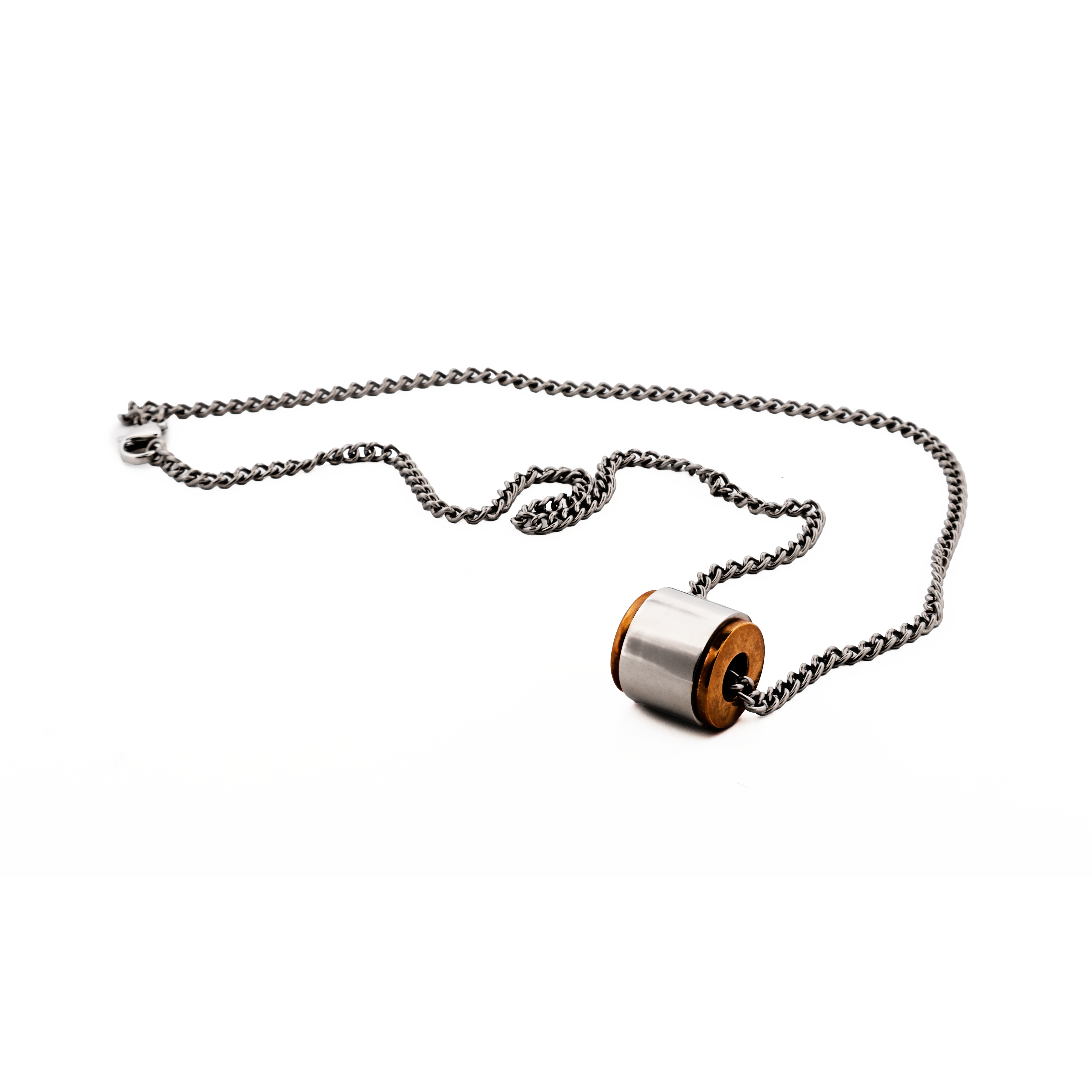 Stainless Steel/Rose Gold Pendant/Chain