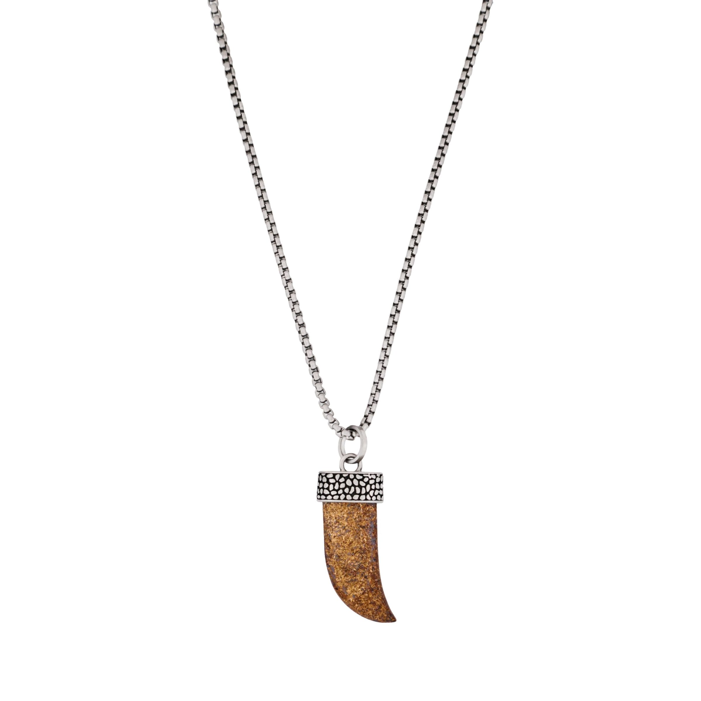 Bronzite Shark S Tooth Pendant