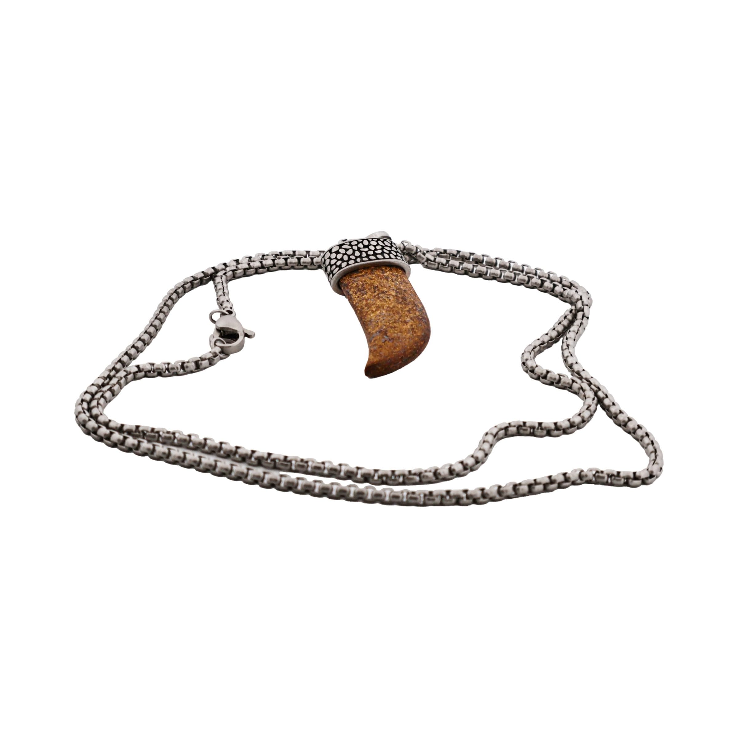 Bronzite Shark S Tooth Pendant