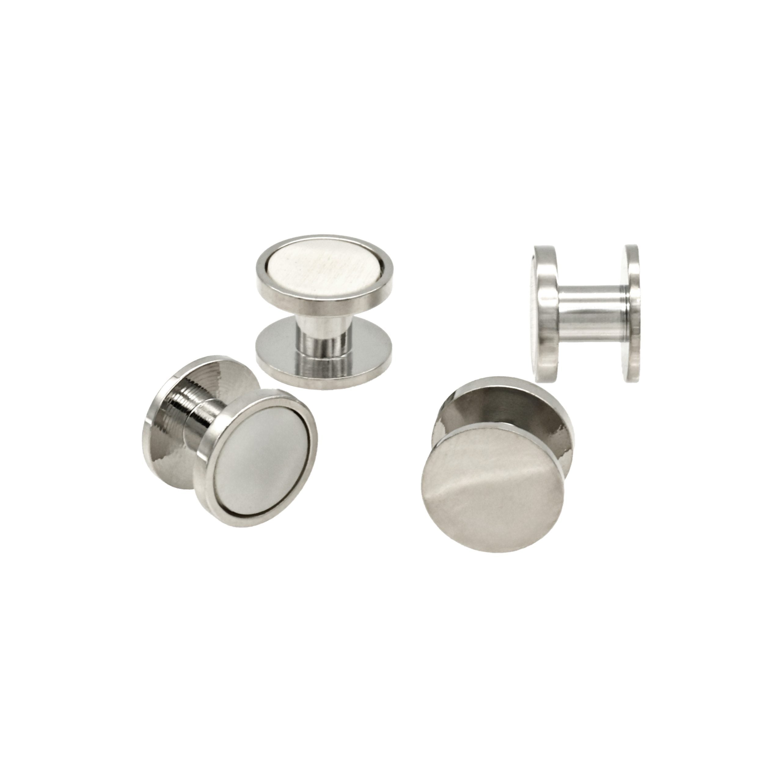 Rhod/White Rnd Screw(Set of 4)