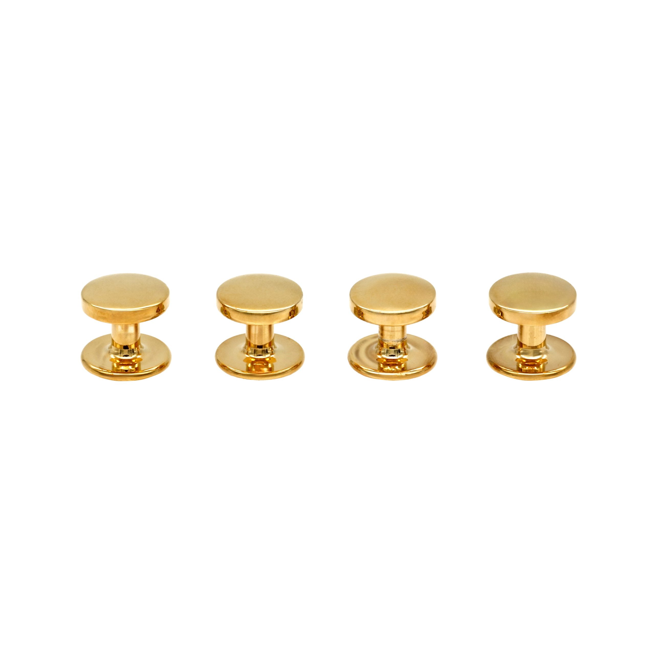 Gold Military Stud 4pc Shirt Stud set
