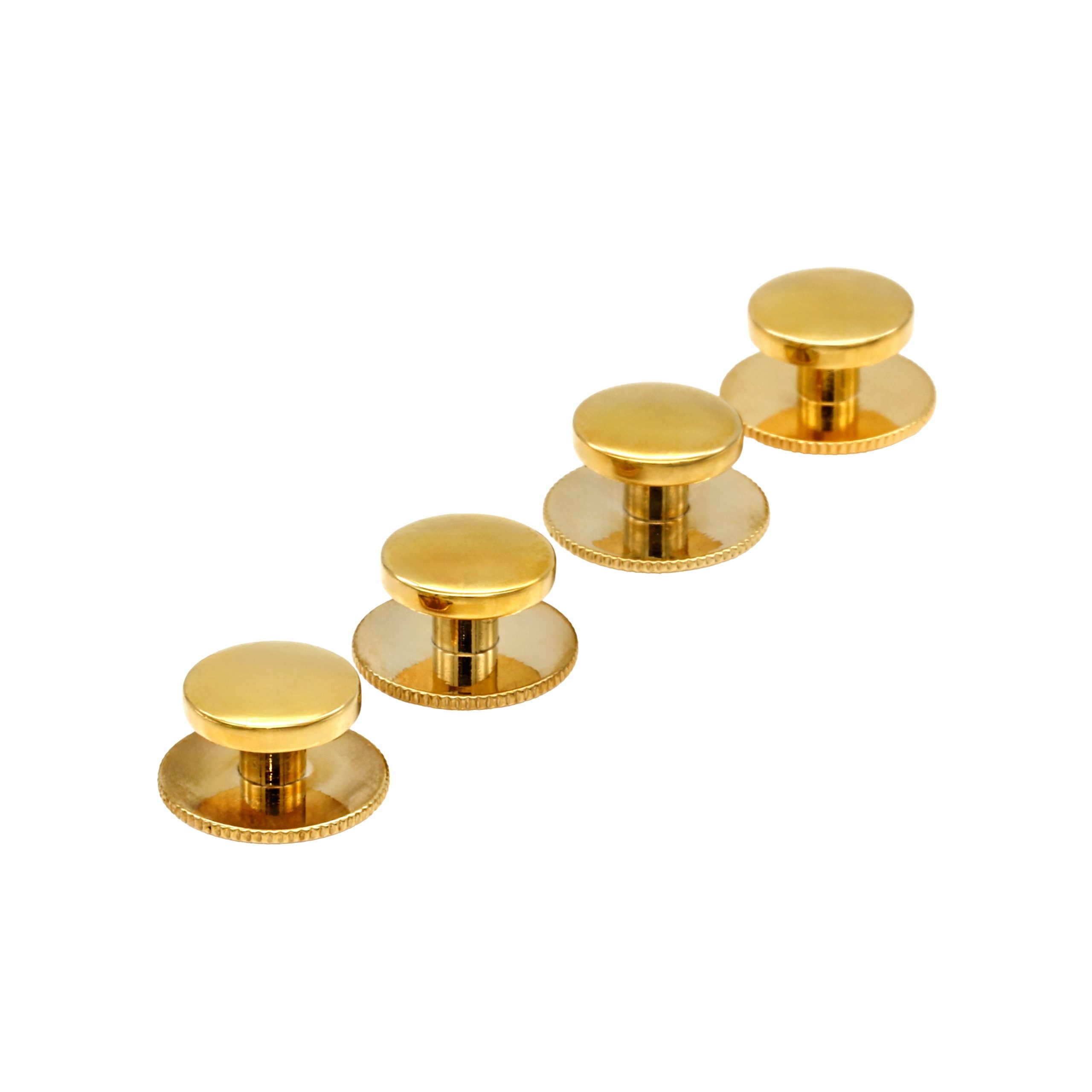 Gold Military Screw Shirt Stud (set of 4)