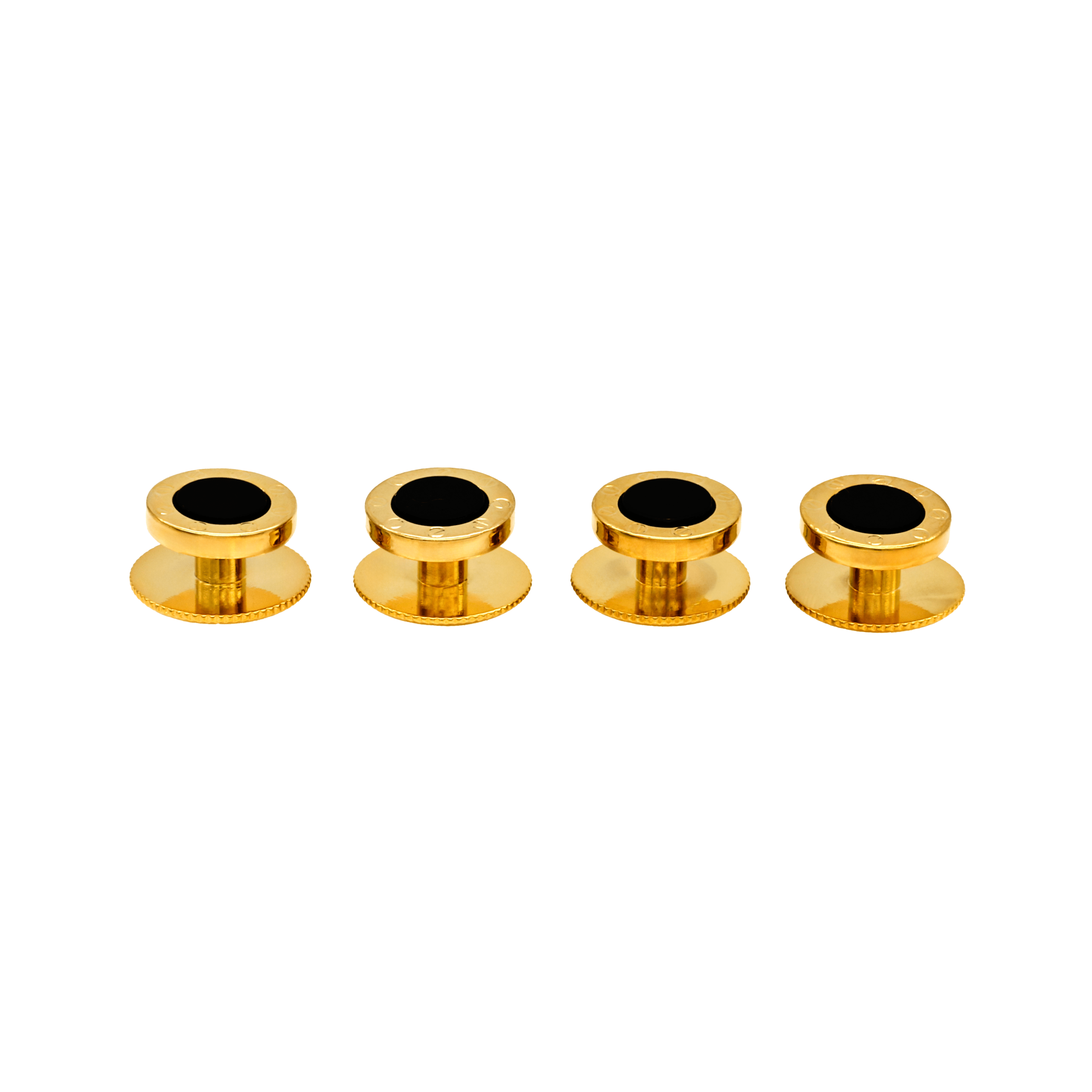 Gold Onyx Rnd Screw Shirt Stud