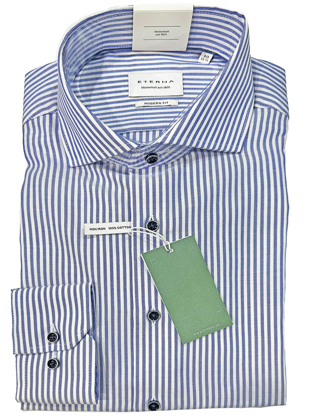 4160/16 Modern Fit-Blue Stripe