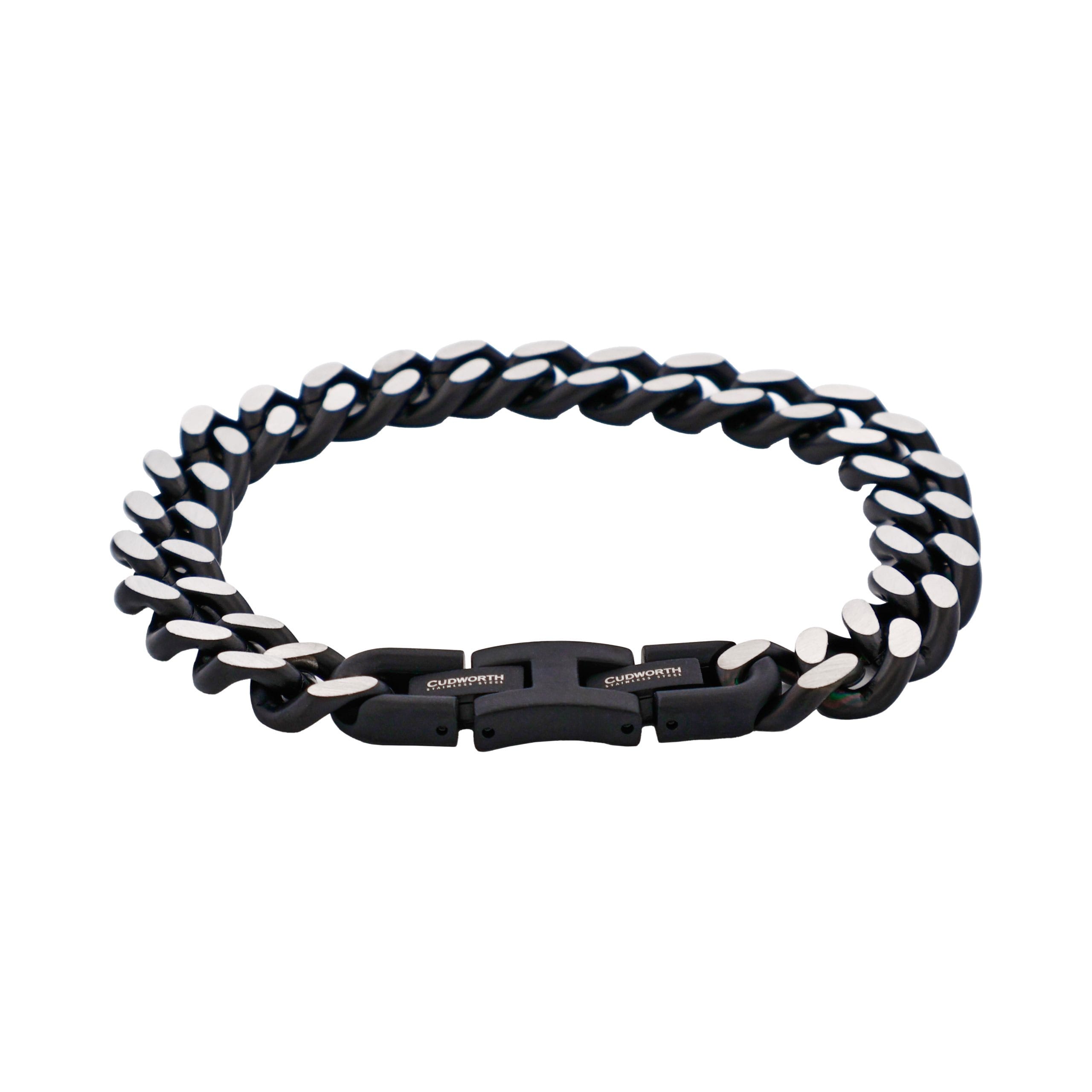 Stainless Steel & Antique Grey Chain Bracelet