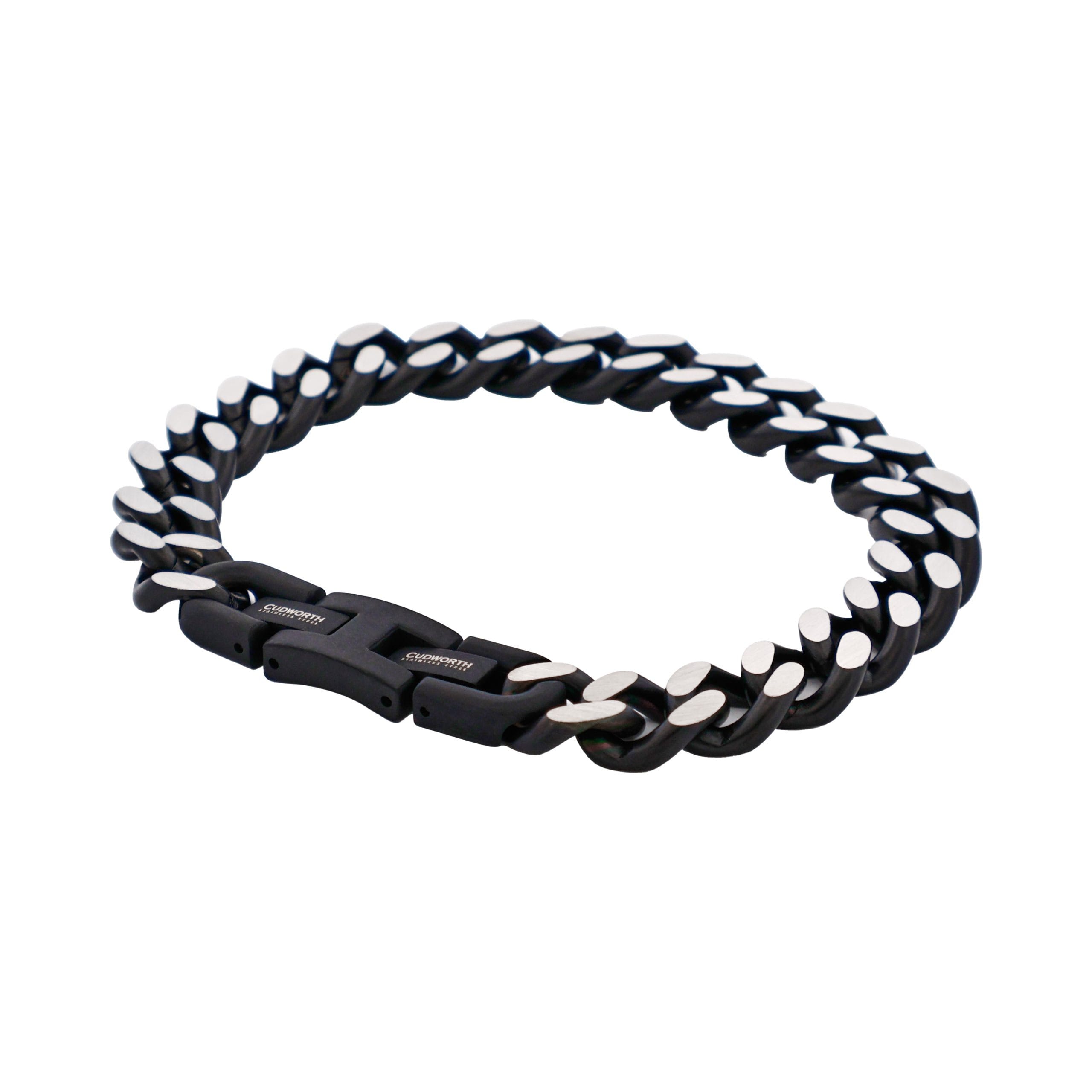 Stainless Steel & Antique Grey Chain Bracelet