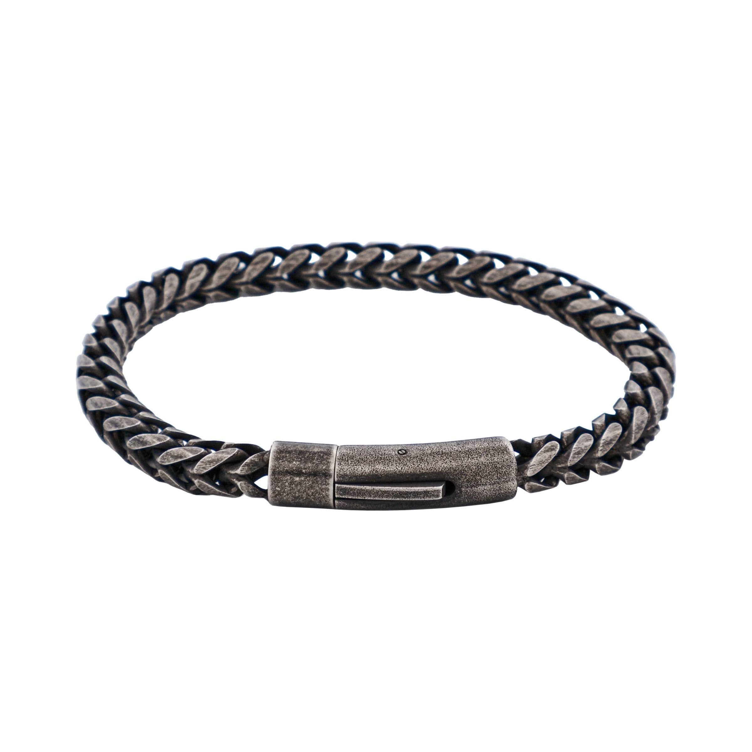 Ion Antique Plated Link Stainless Steel Chain Bracelet