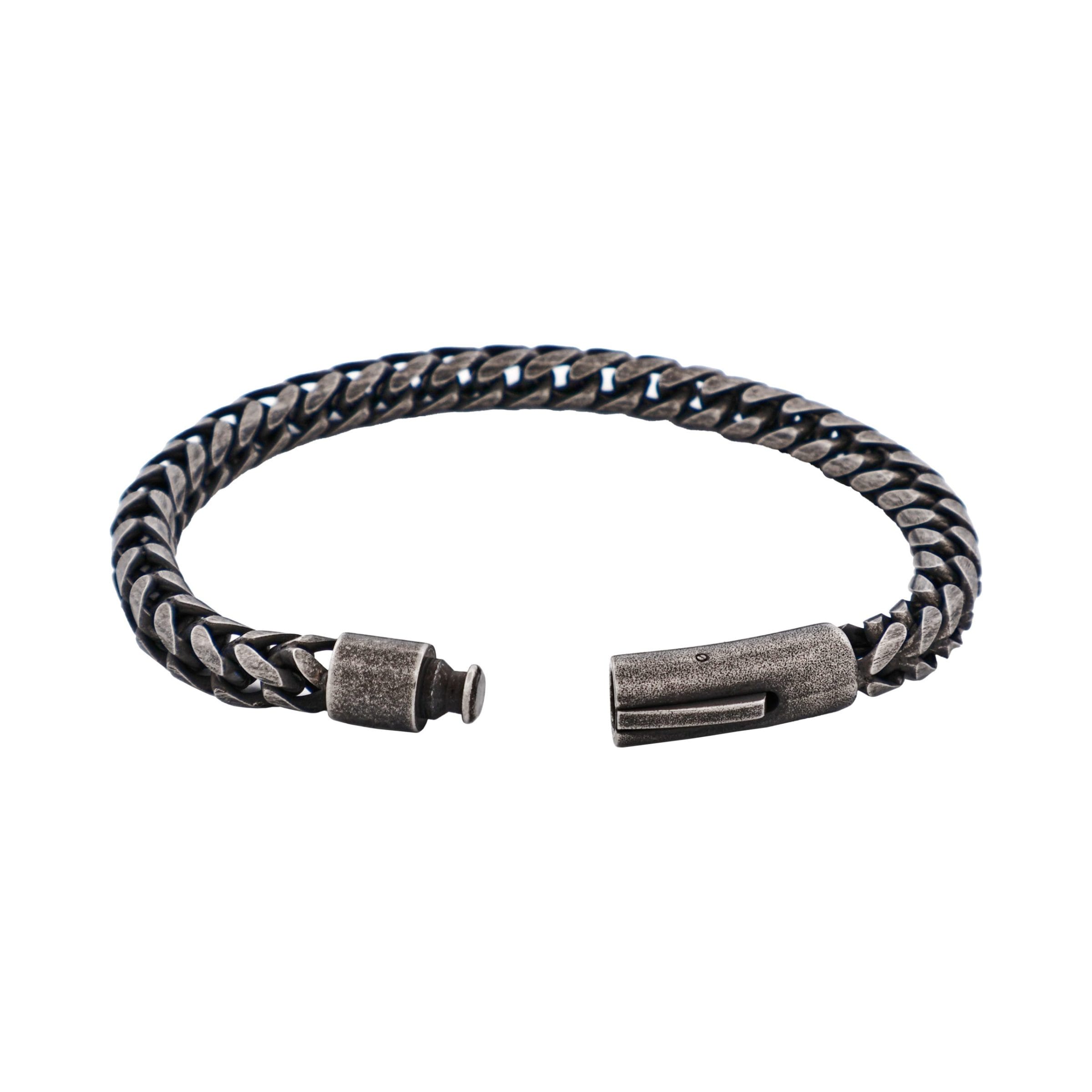Ion Antique Plated Link Stainless Steel Chain Bracelet