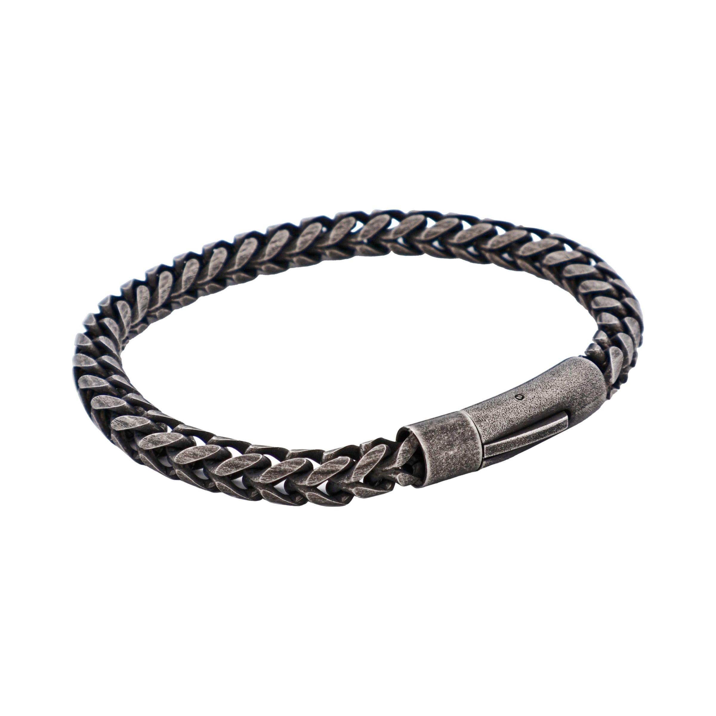 Ion Antique Plated Link Stainless Steel Chain Bracelet
