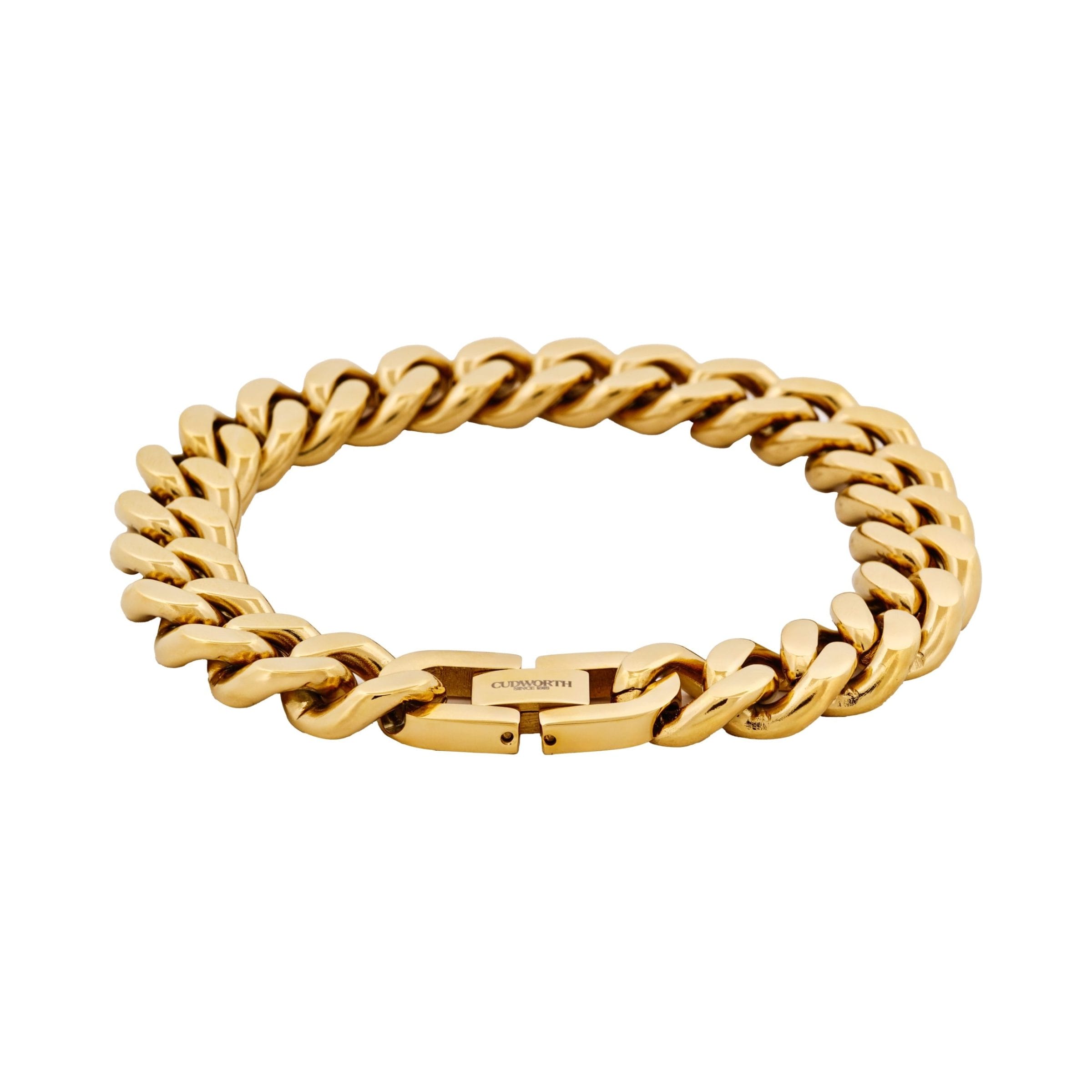 Classic Cuban Link Bracelet Ion Plated Gold (215 x 12mm)