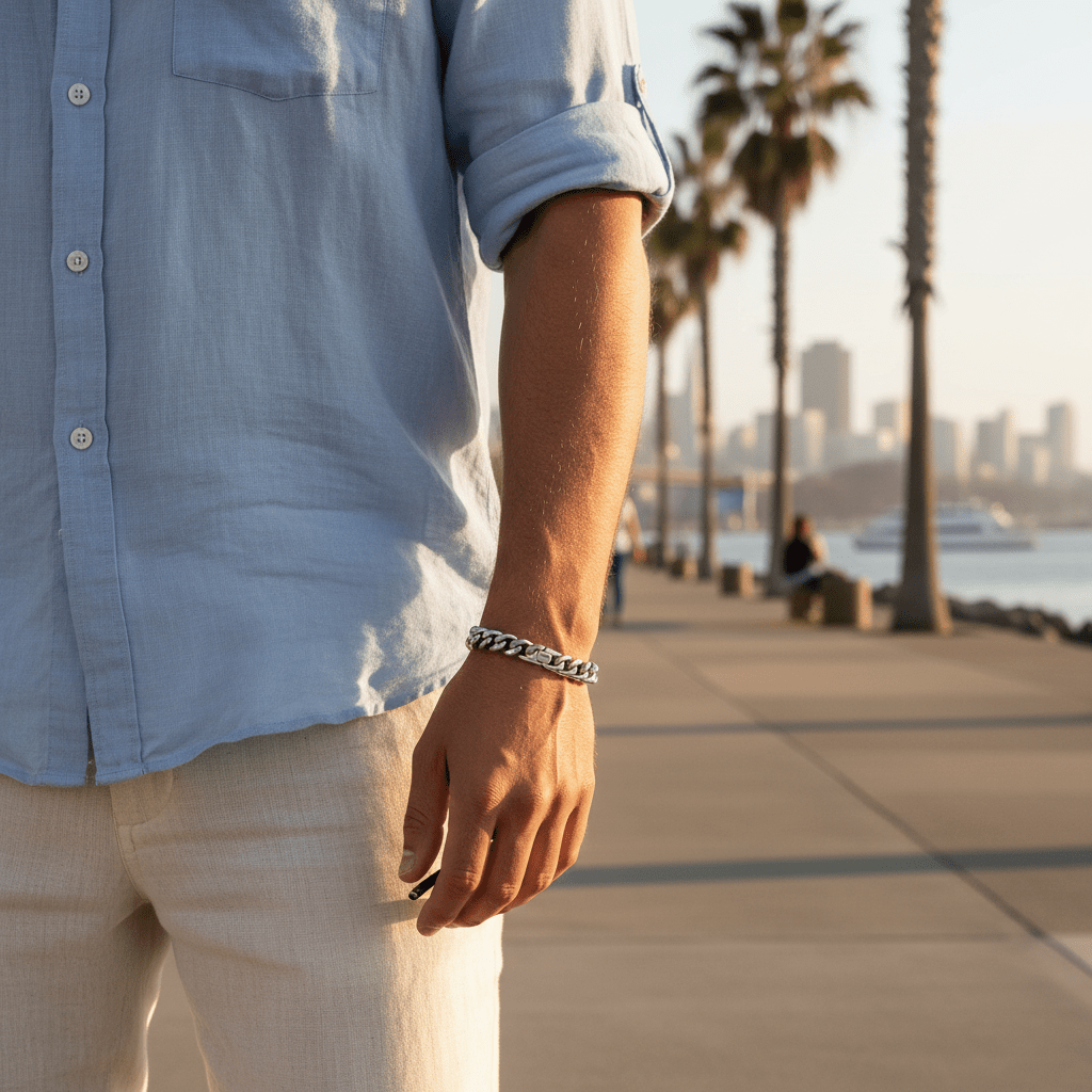 Classic Cuban Link Bracelet Stainless Steel (215 x 12mm)