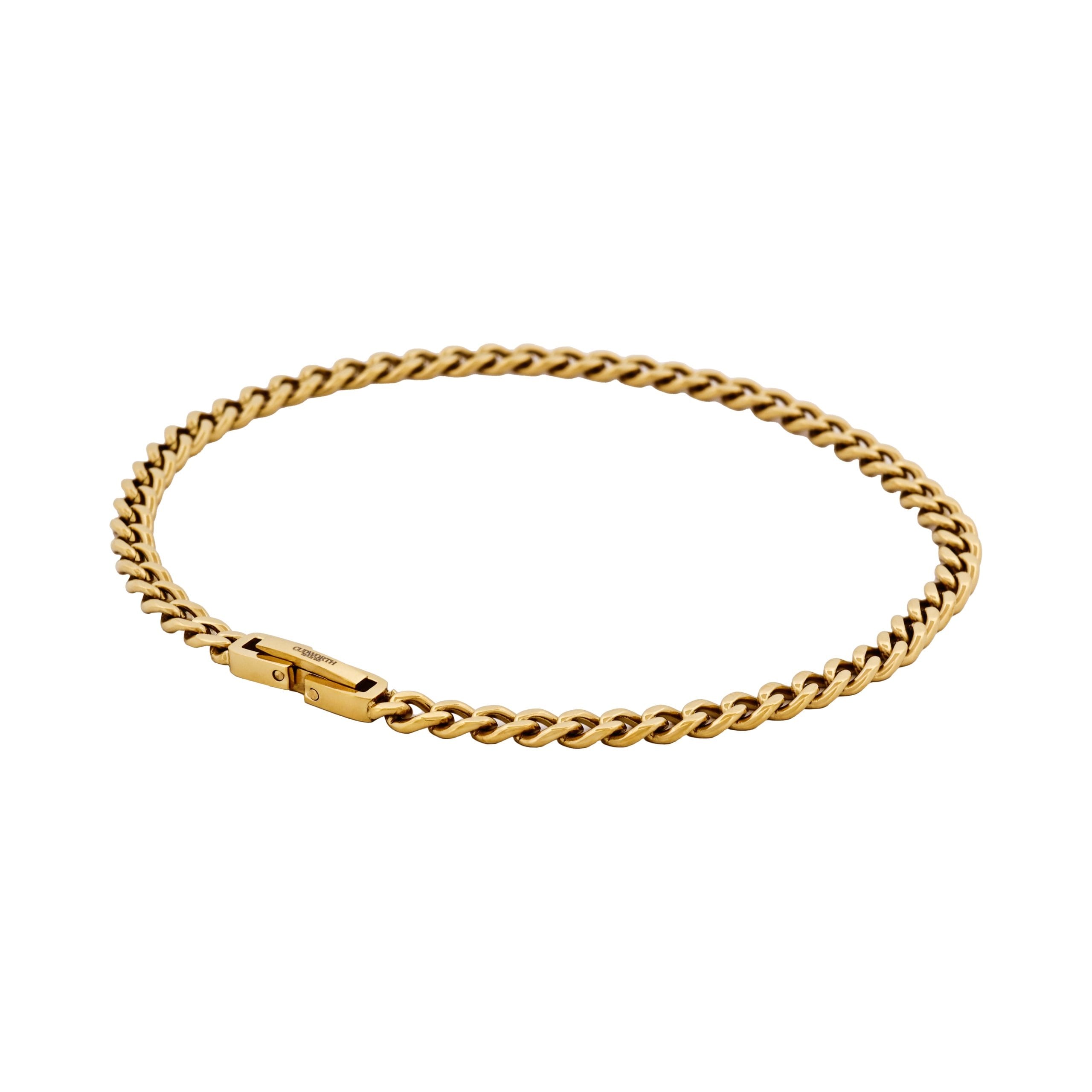 Classic Cuban Link Bracelet Ion Plated Gold (215 x 4mm)