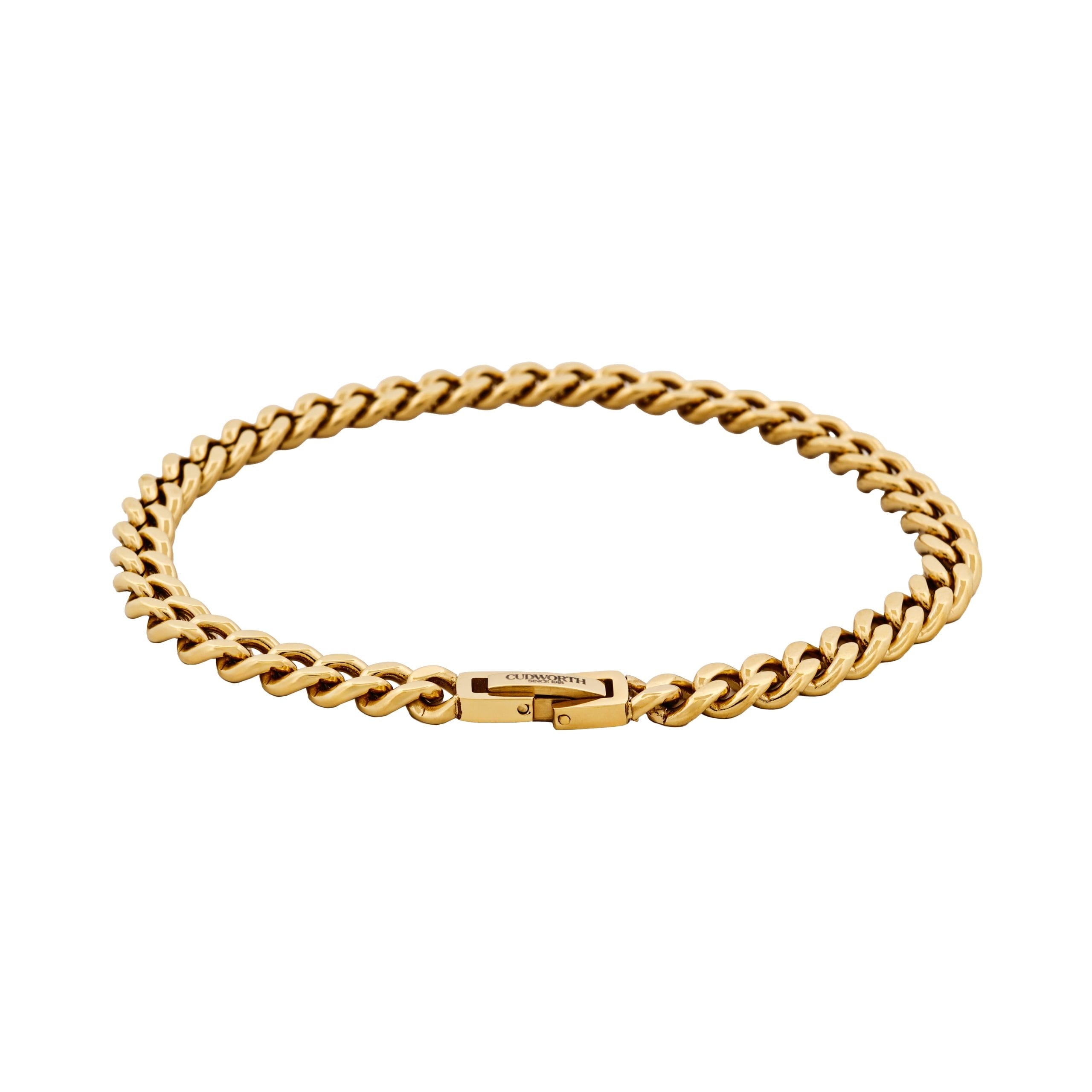 Classic Cuban Link Bracelet Ion Plated Gold (215 x 6mm)