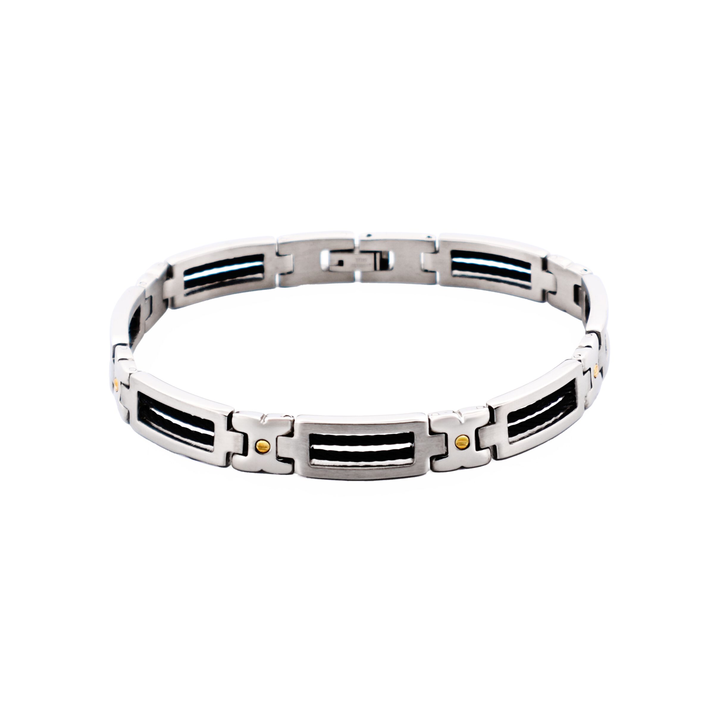 Steel Cable Wire Gold Bracelet