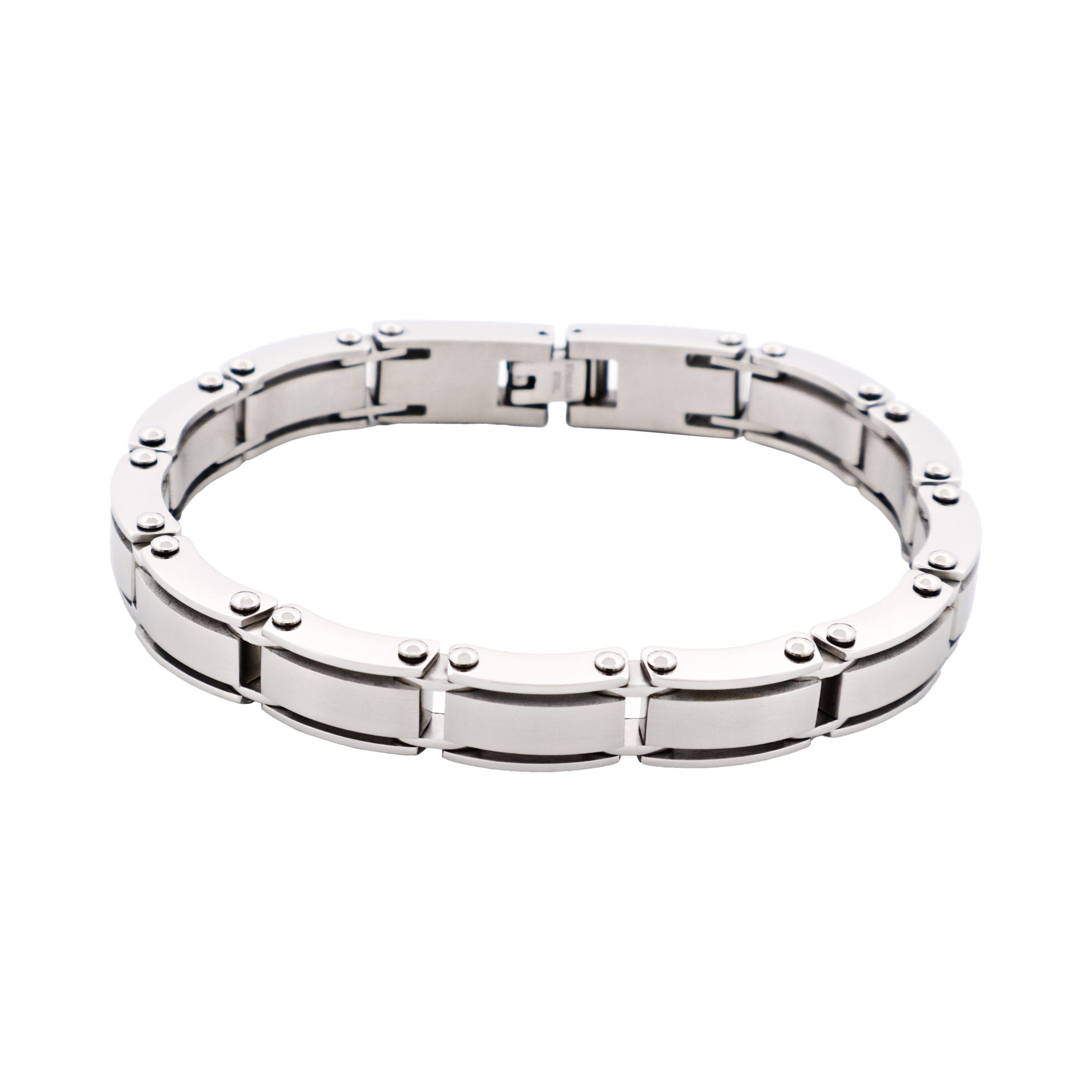 Brushed Stainless Steel Link Bracelet
