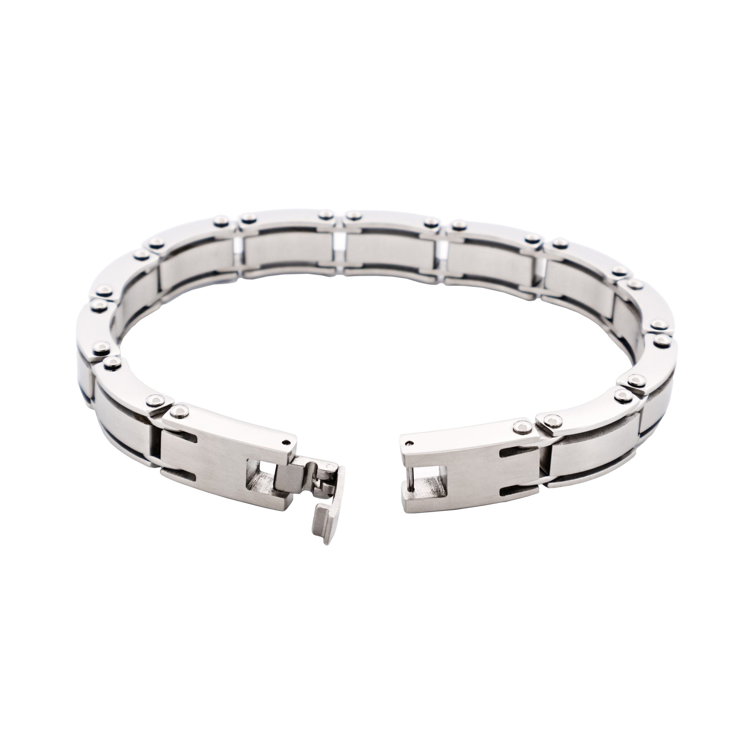 Brushed Stainless Steel Link Bracelet