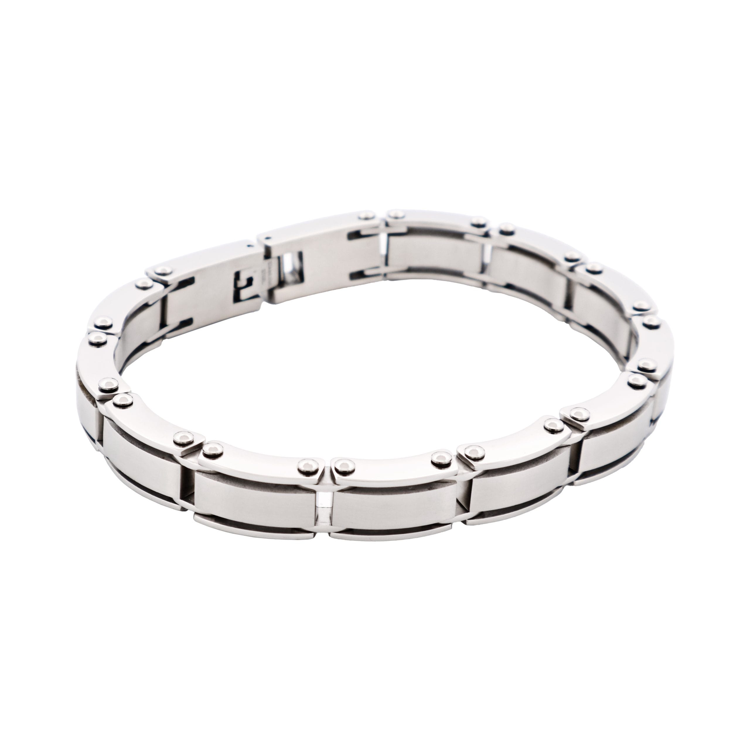 Brushed Stainless Steel Link Bracelet