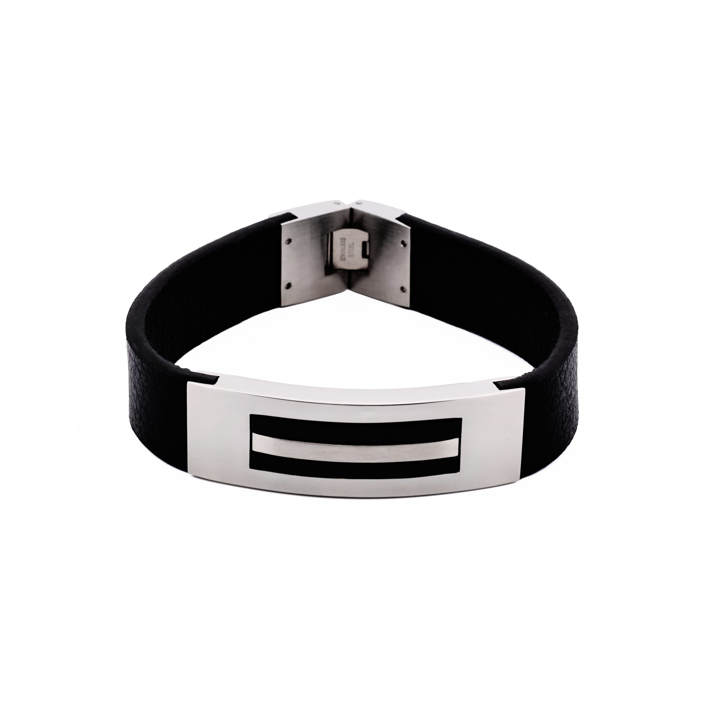Stainless Steel/Leather Bracelet
