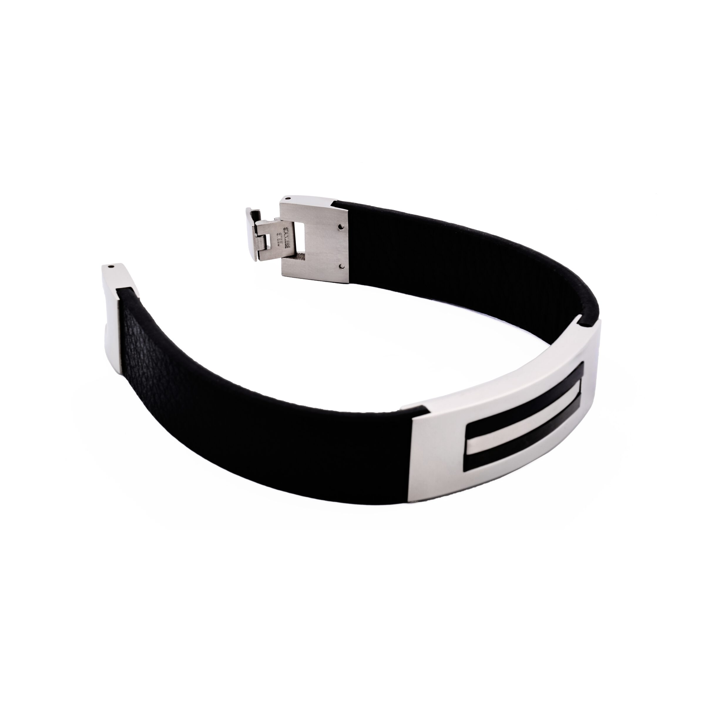Stainless Steel/Leather Bracelet